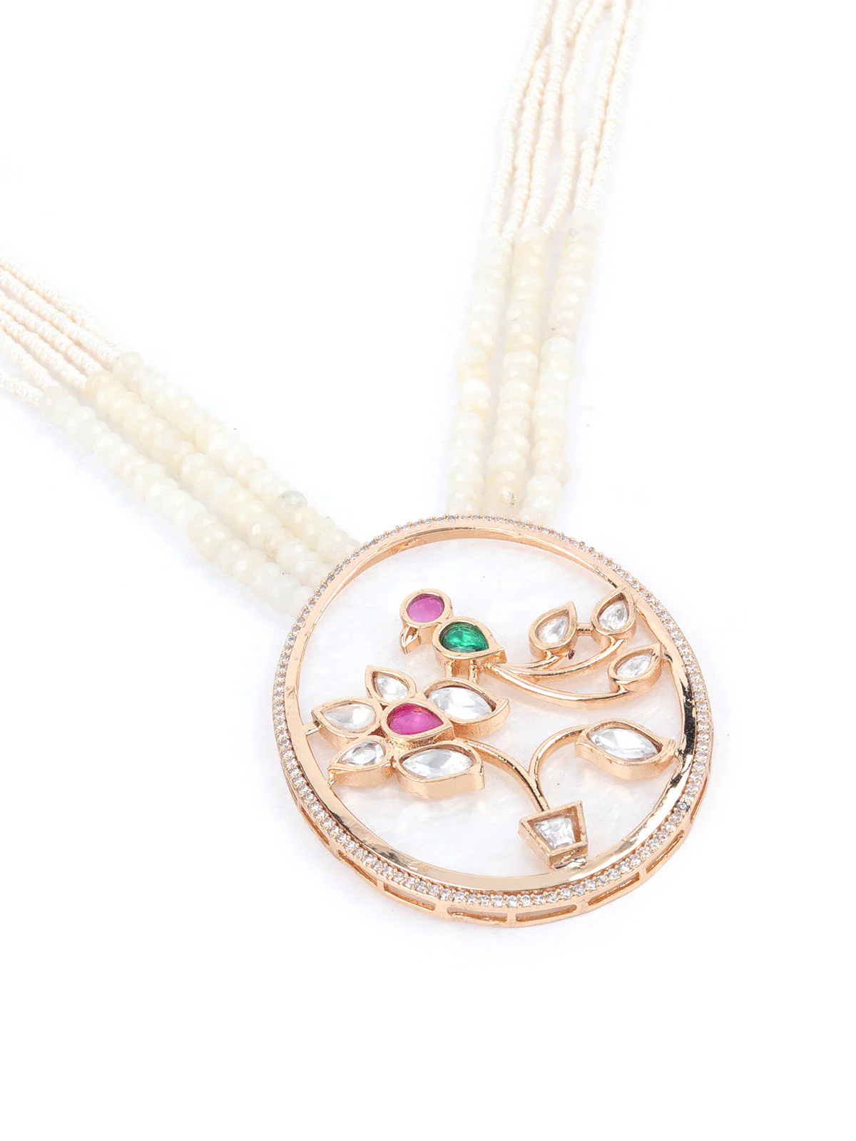 Odette White Alloy Embellished Jewellery Set For Women - Image 3
