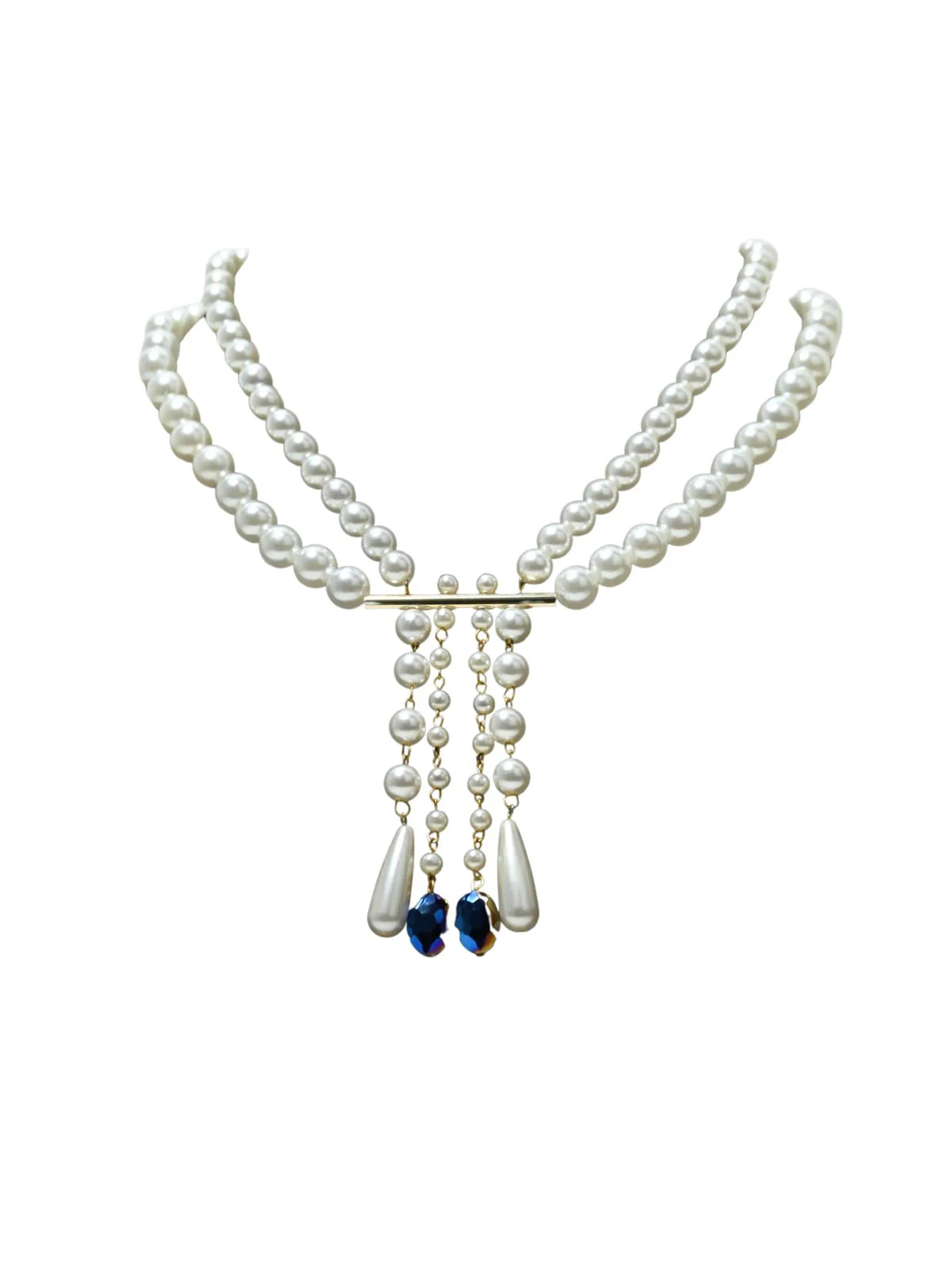 Odette White Alloy Embellished Neckpiece For Women - Image 5