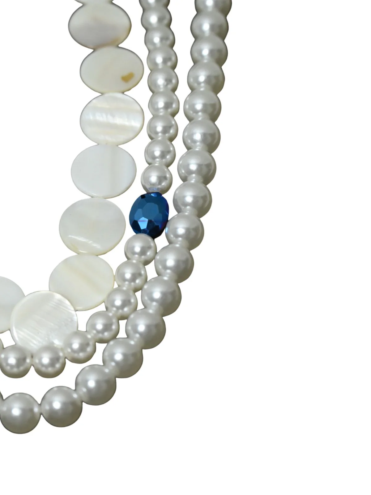 Odette White Alloy Embellished Neckpiece For Women - Image 5