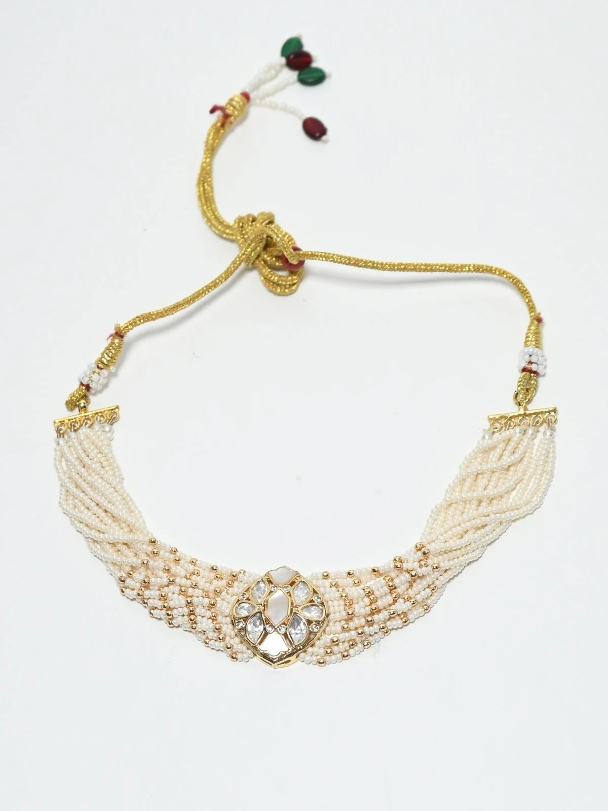 Odette White Alloy Pearl Jewellery Set For Women - Image 4