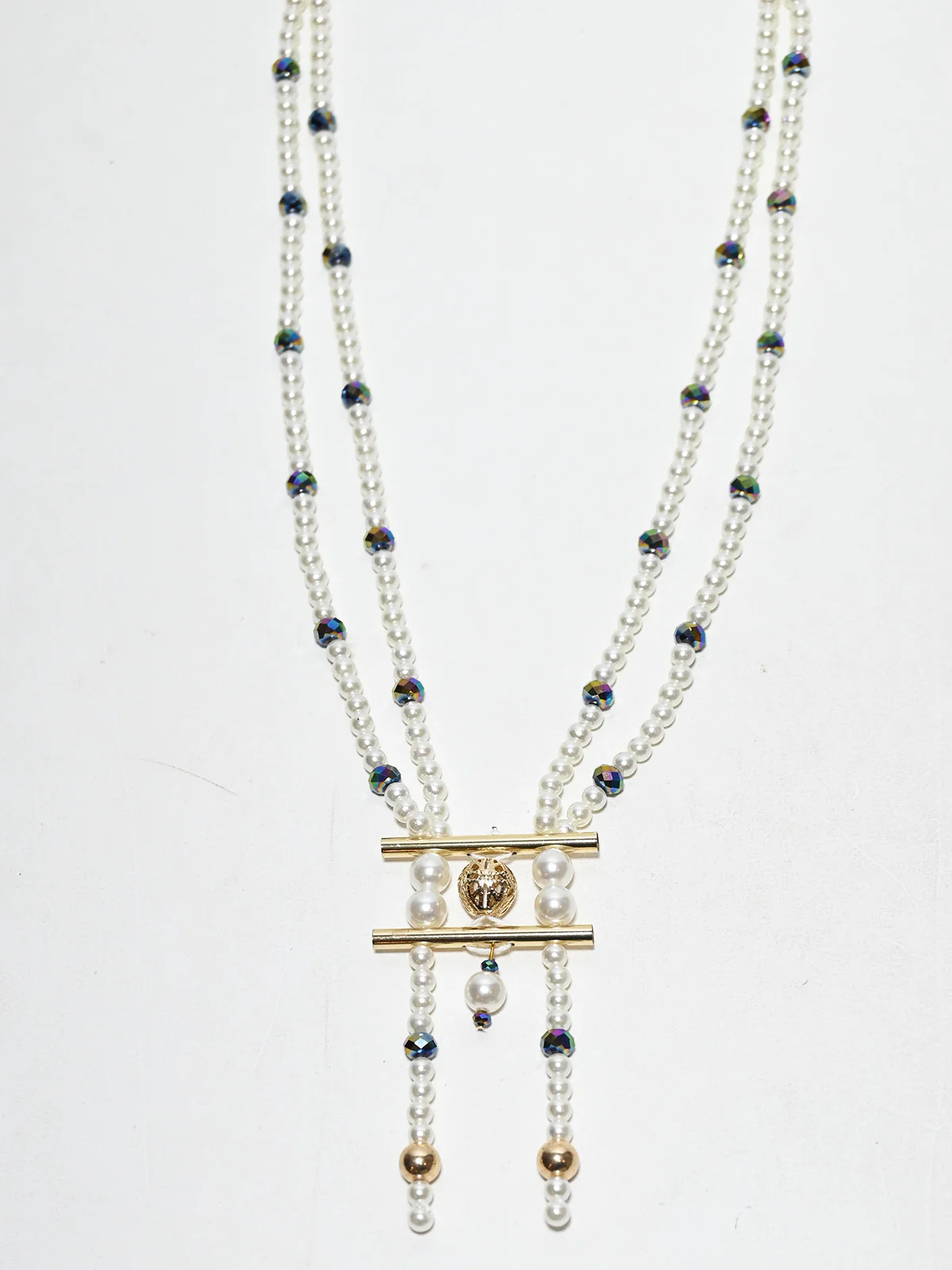 Odette White Alloy Pearl Neckpiece For Women - Image 3