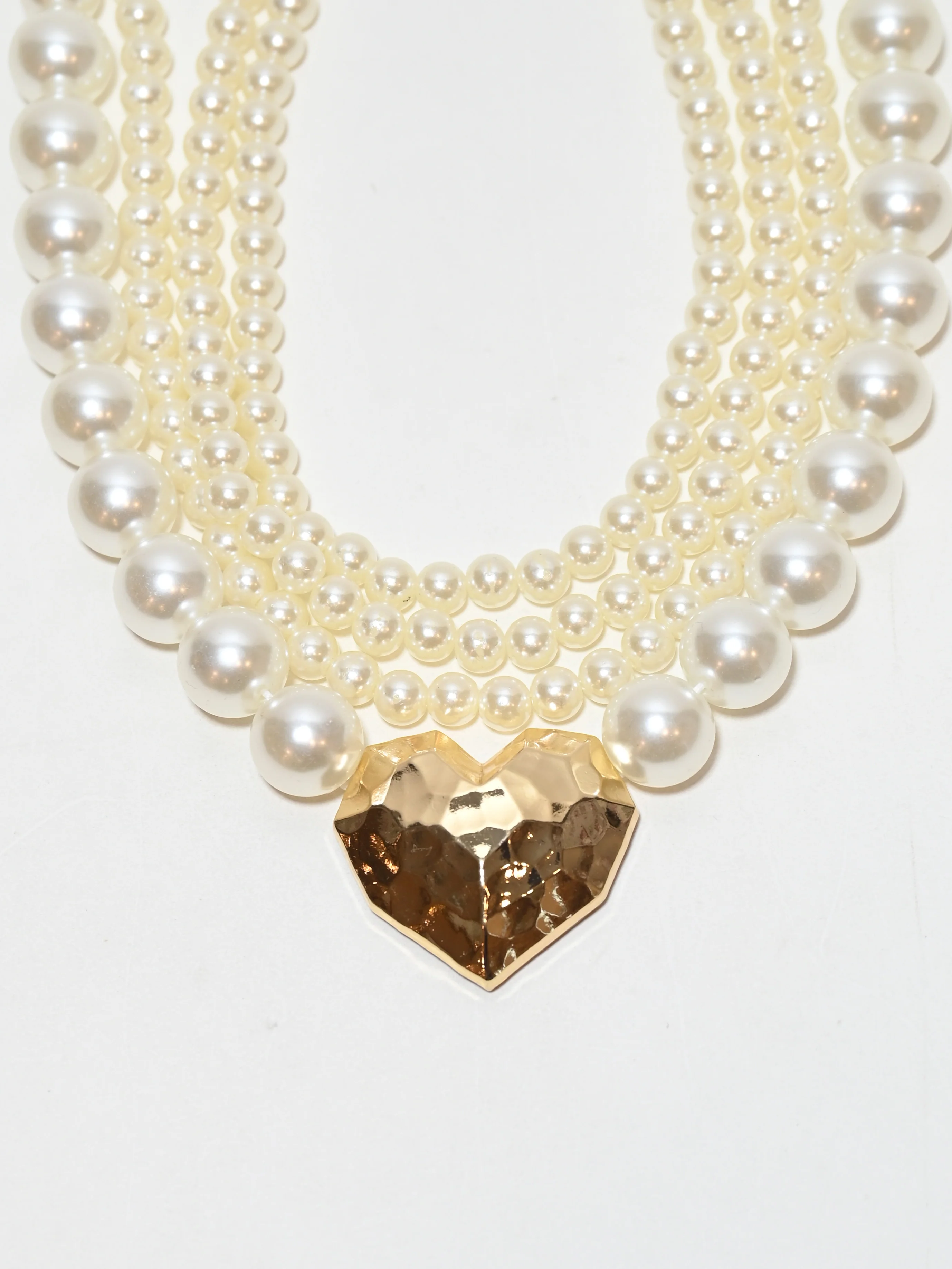 Odette White Alloy Pearl Neckpiece For Women - Image 3