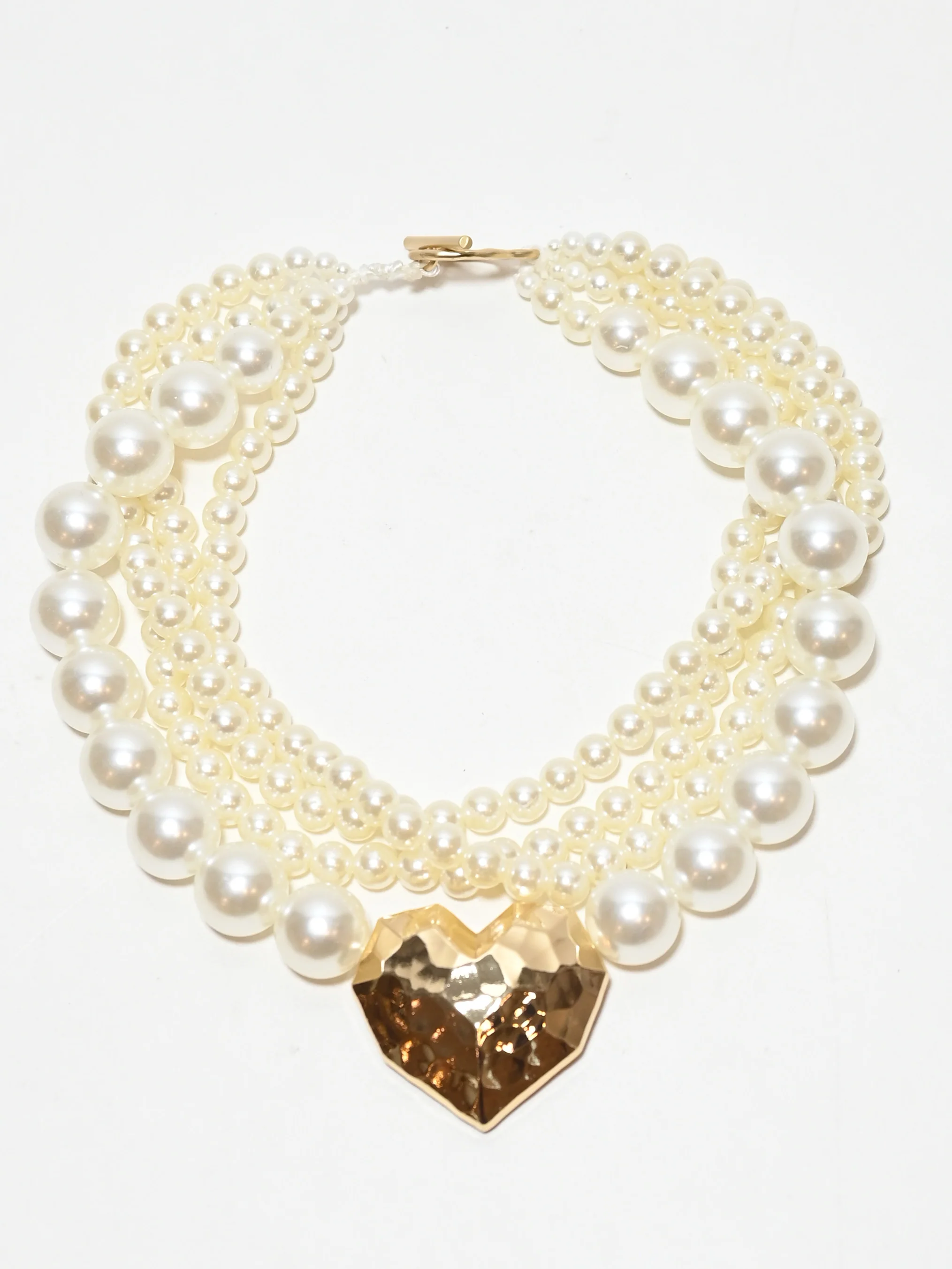 Odette White Alloy Pearl Neckpiece For Women - Image 4