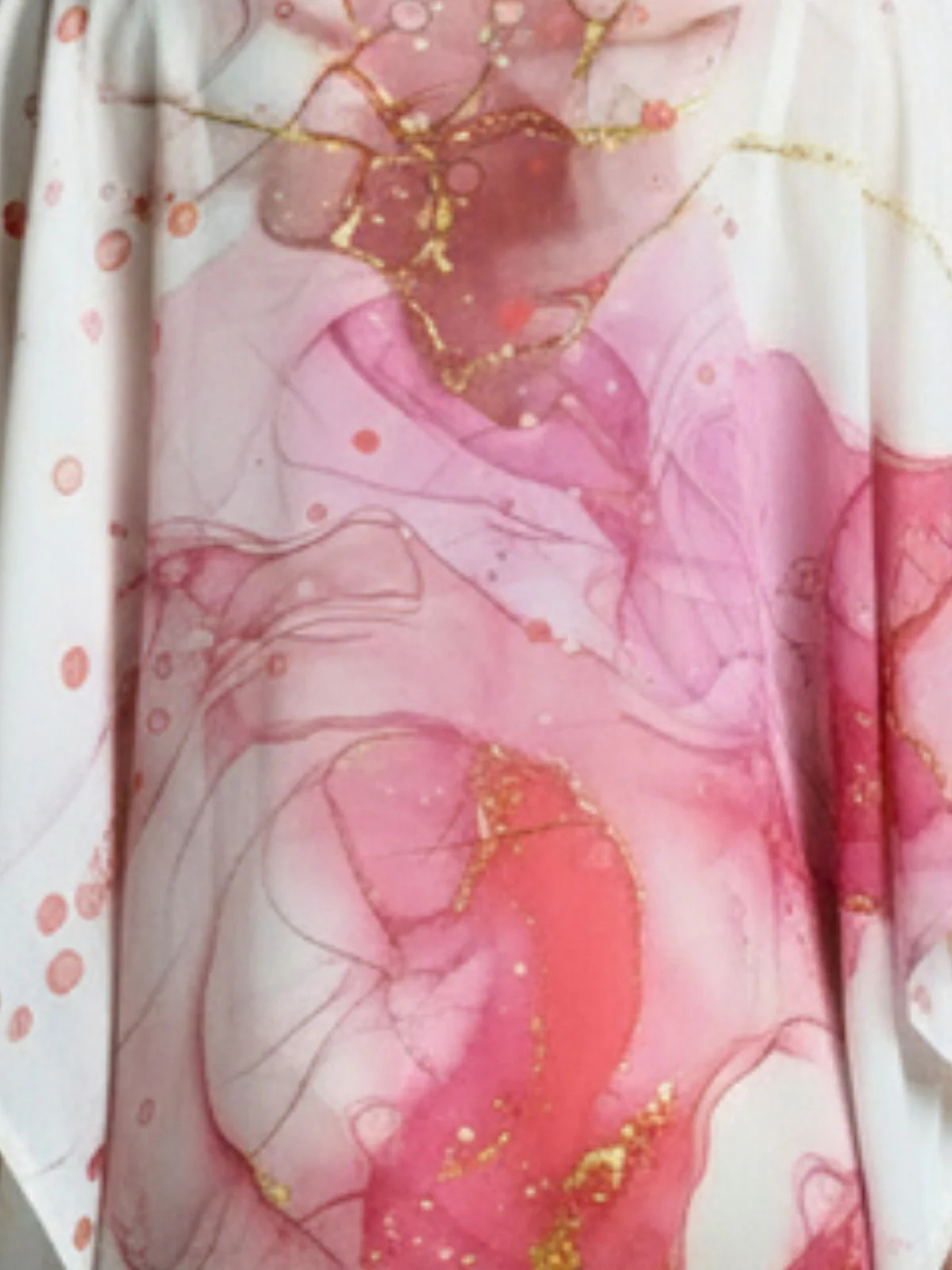 Odette White And Pink Cotton Blend Printed Kaftan For Women - Image 5