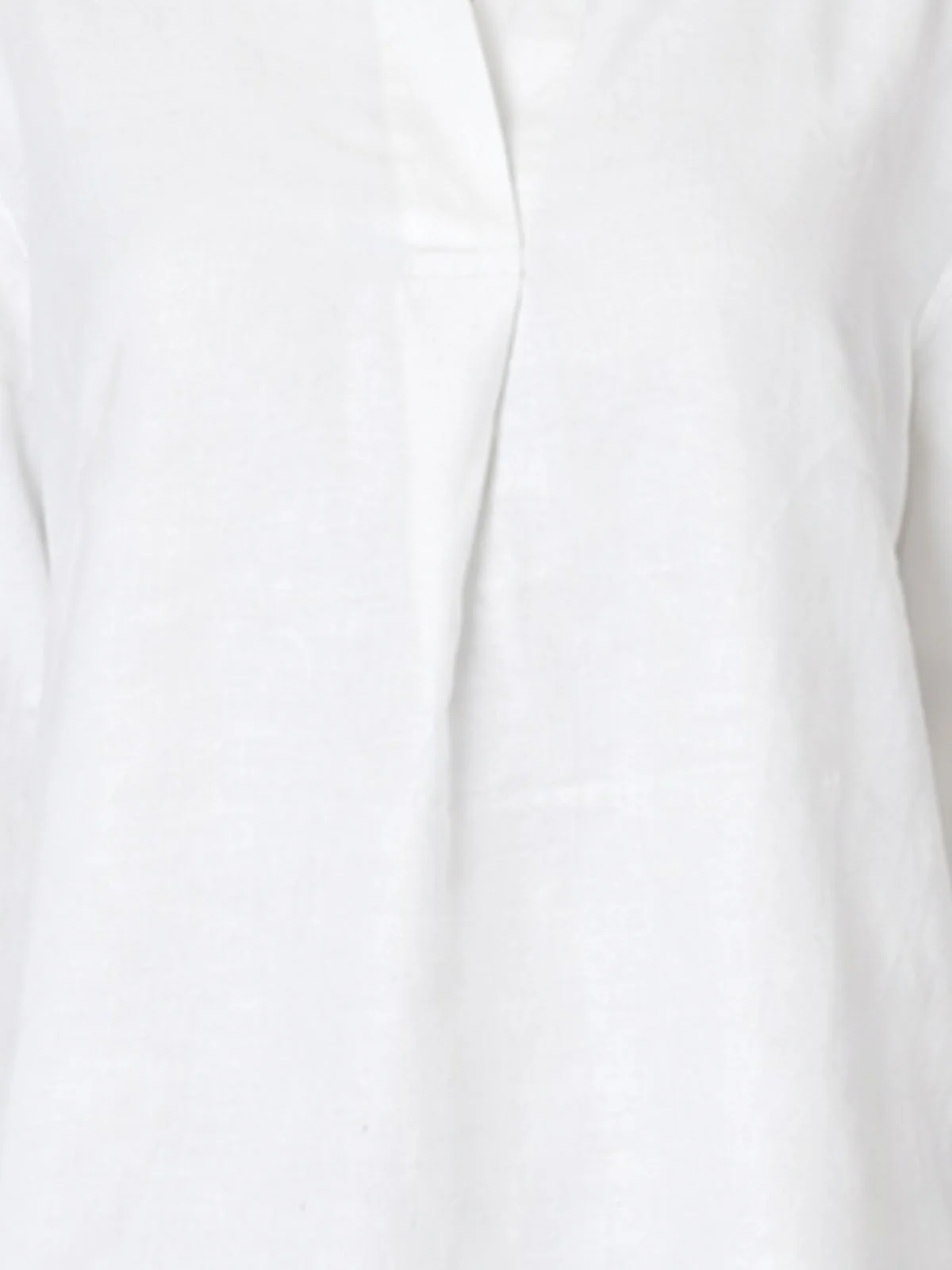 Odette White Cotton Blend Solid Top For Women - Image 4