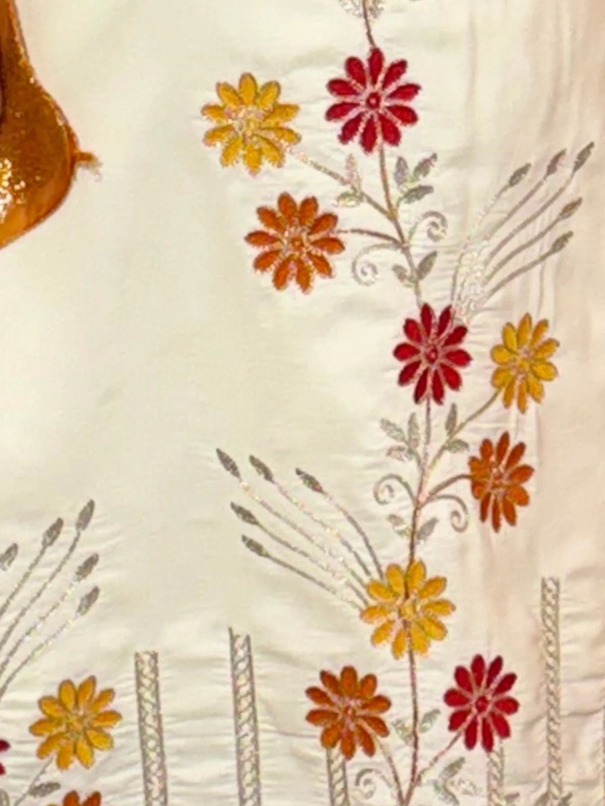Odette White Cotton Embriodered Stitched Kurta Set For Women - Image 4