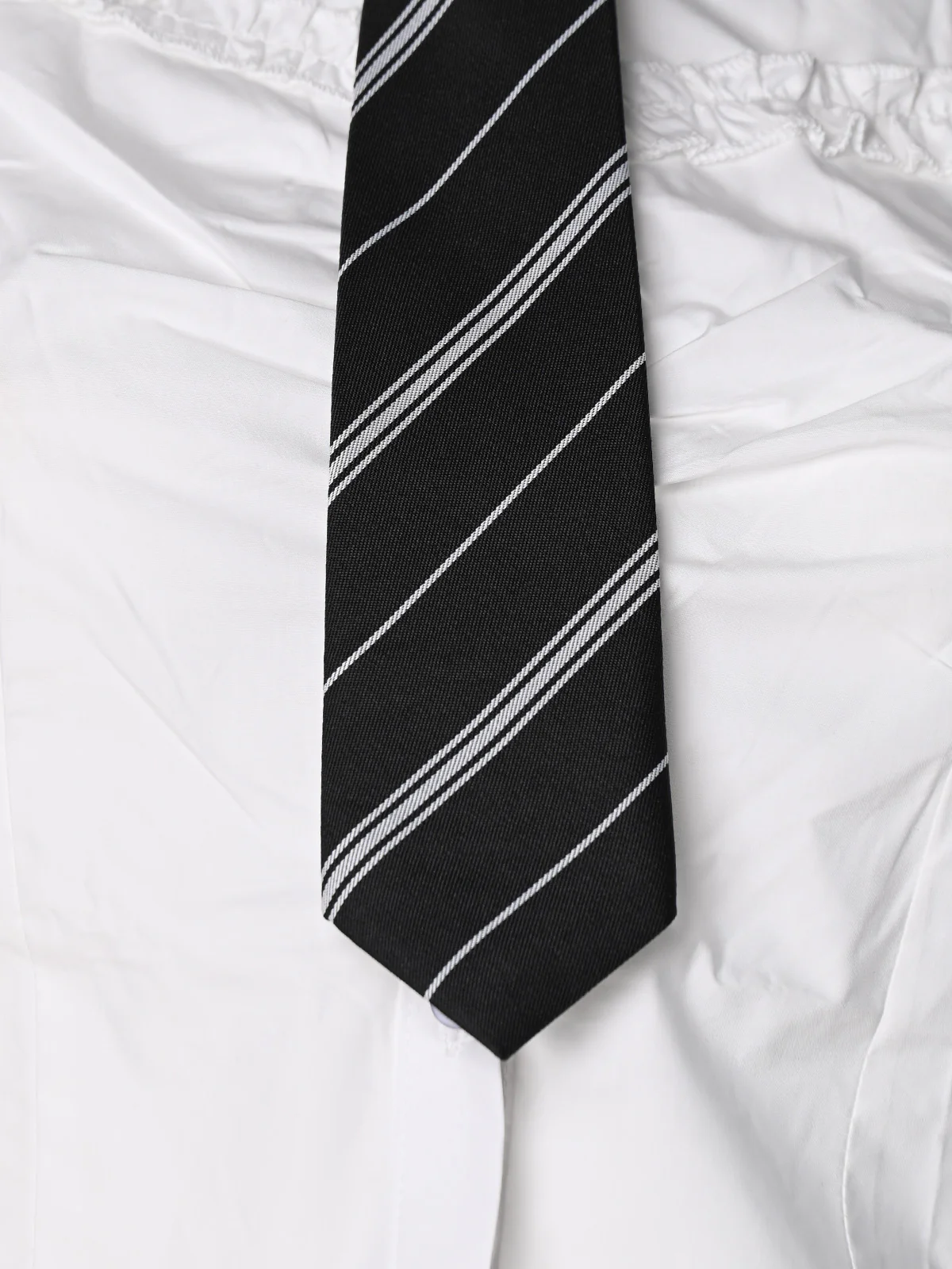 Odette White Cotton Solid Shirt For Women - Image 4