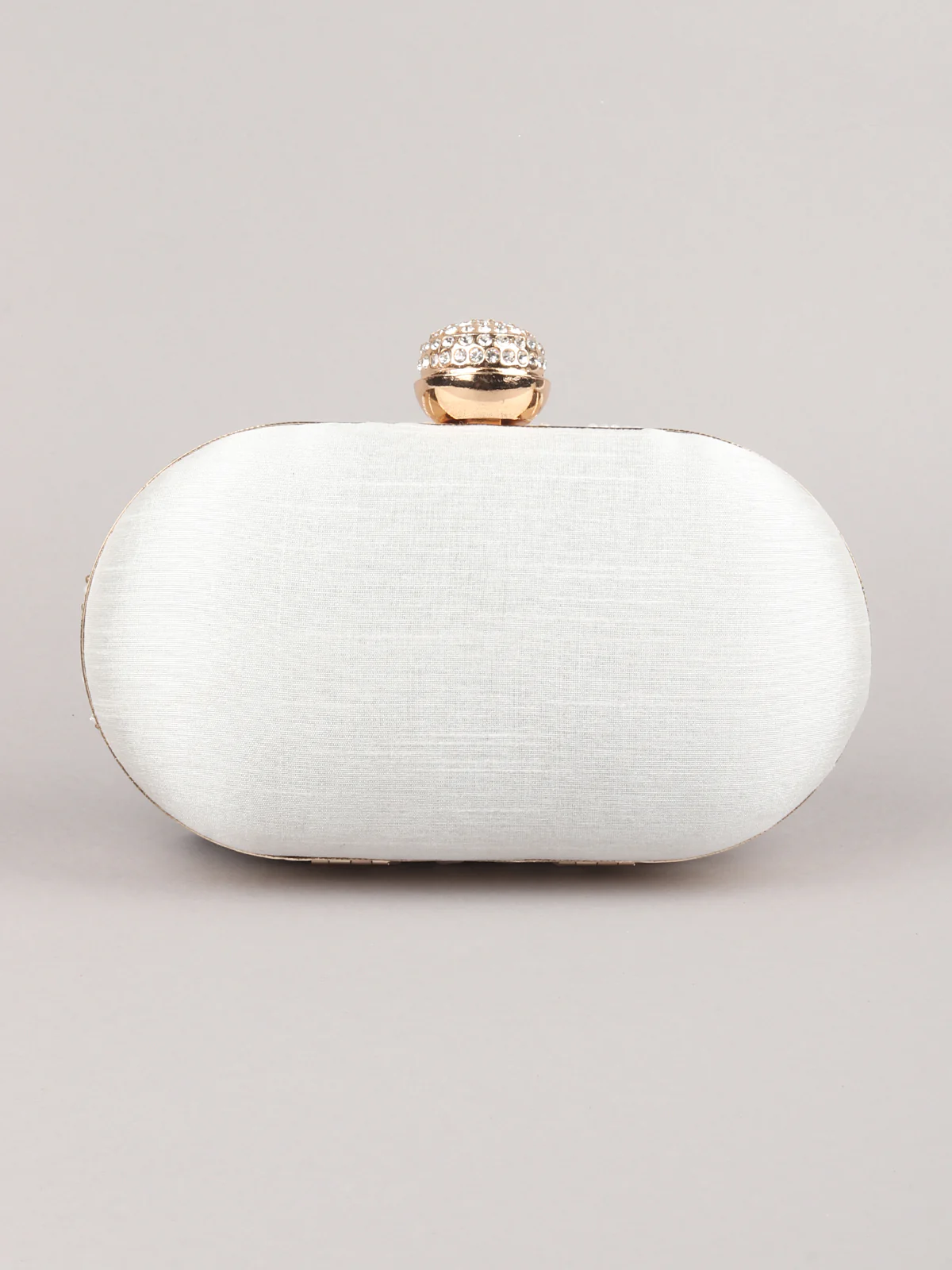 Odette White Embroidered Clutch Bag For Women - Image 5