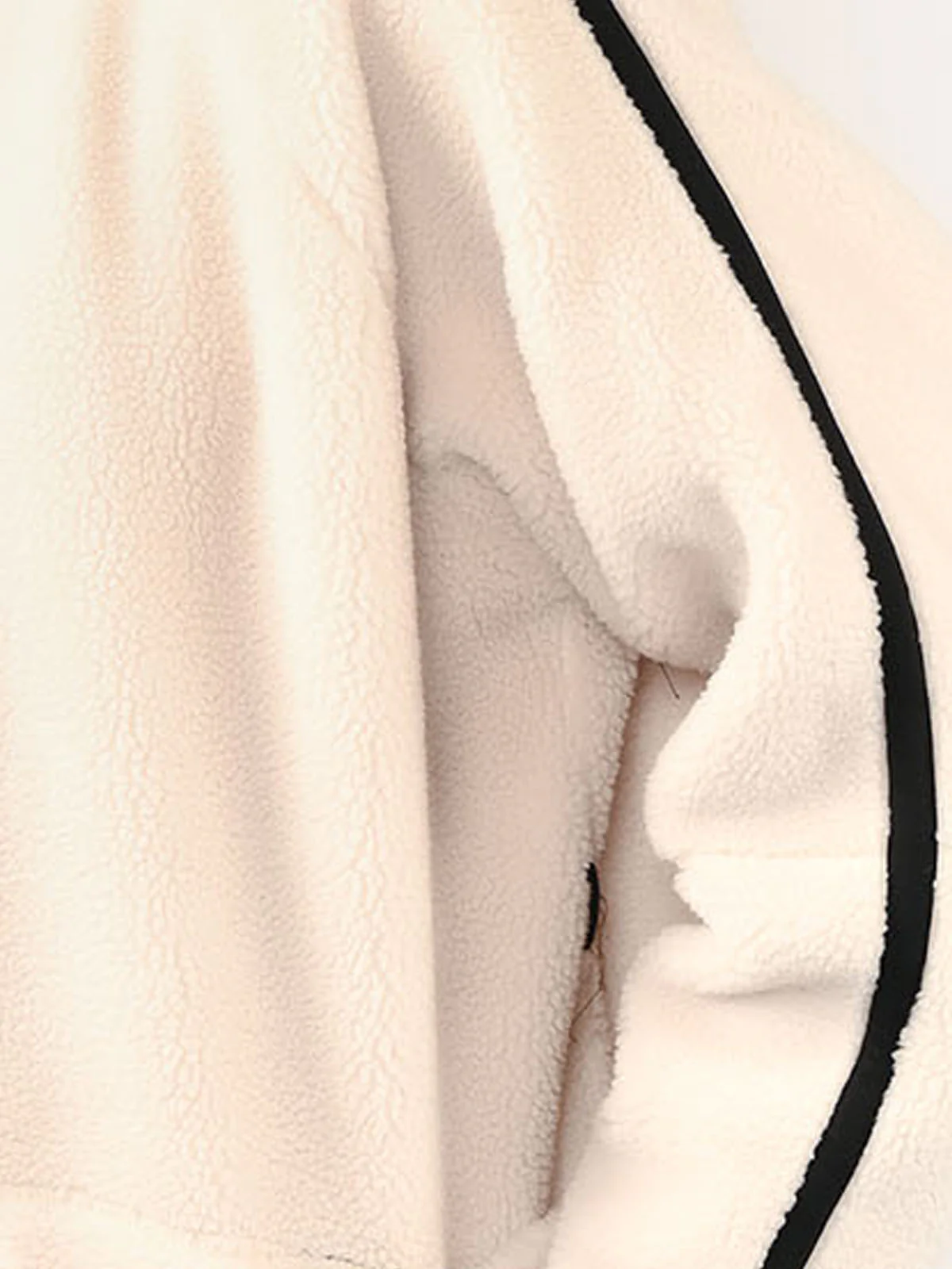 Odette White Faux Fur Solid Jacket For Women - Image 6