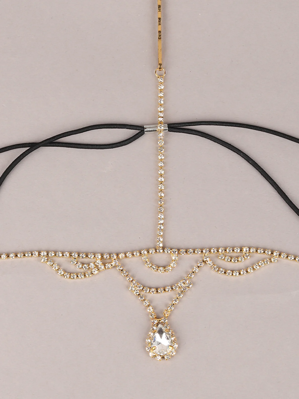 Odette White Faux Stone Embellished Mathapatti for Women - Image 4