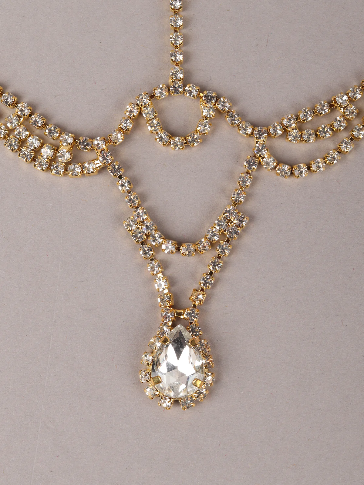Odette White Faux Stone Embellished Mathapatti for Women - Image 5