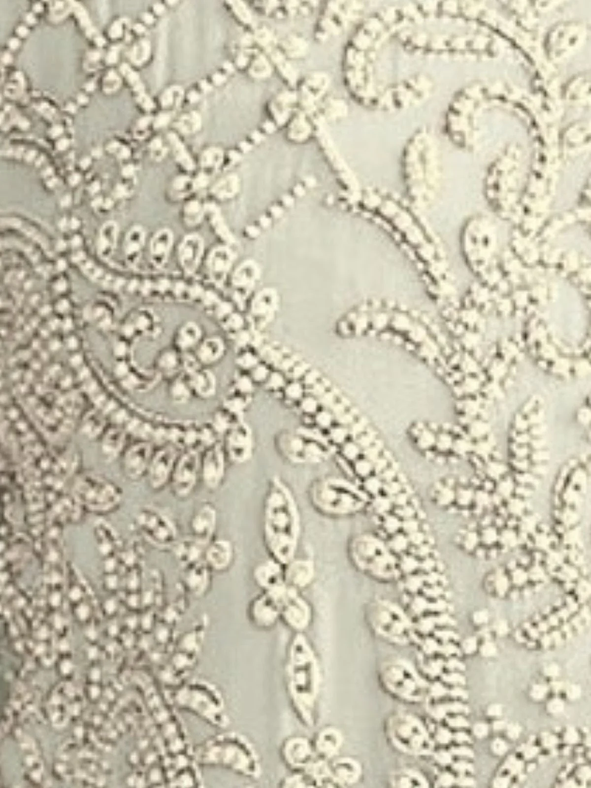 Odette White Georgette Embellished Semi Stitched Kurta Set For Women - Image 3