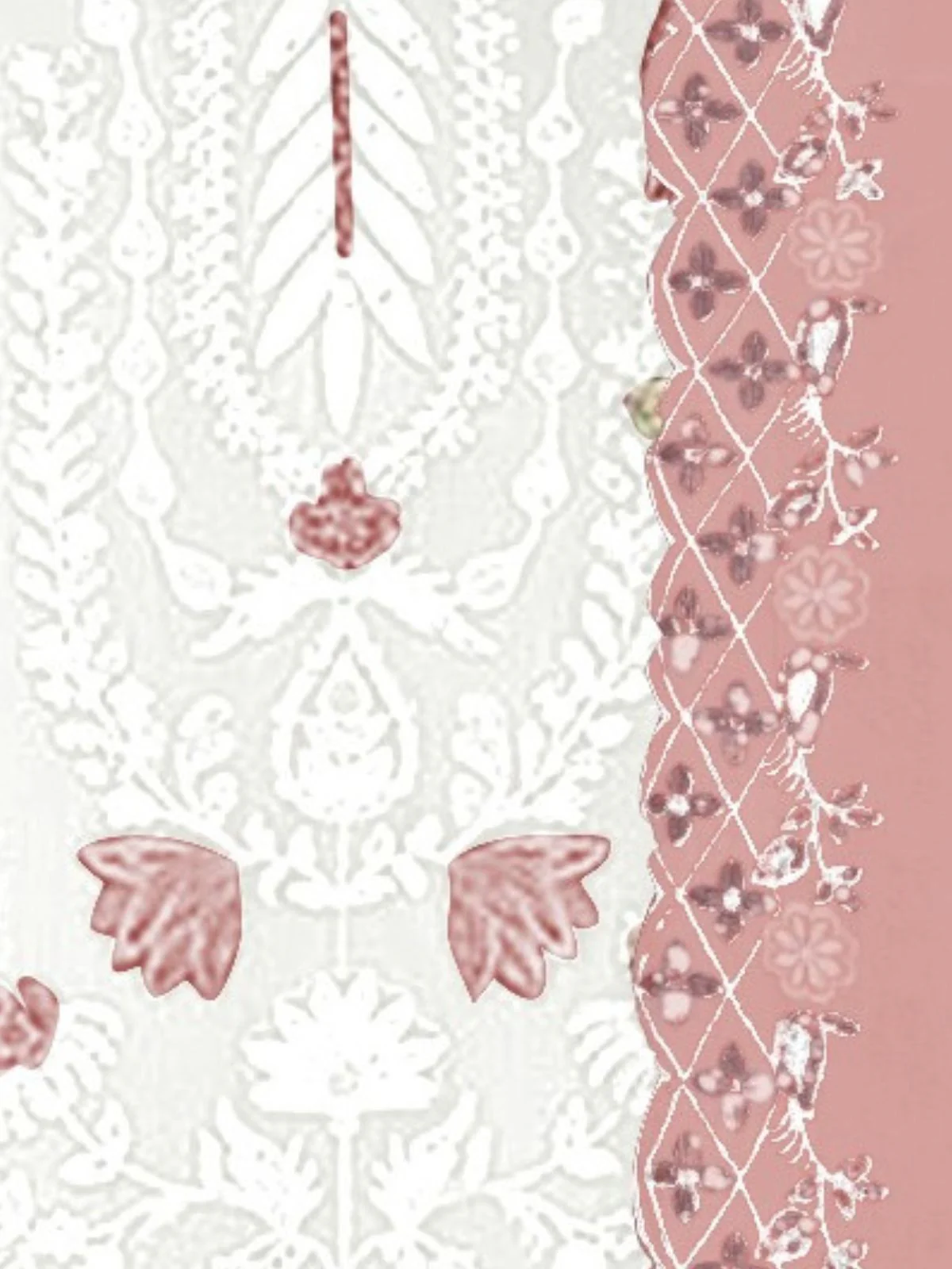 Odette White Georgette Embroidered Semi-Stitched Kurta Set For Women - Image 3