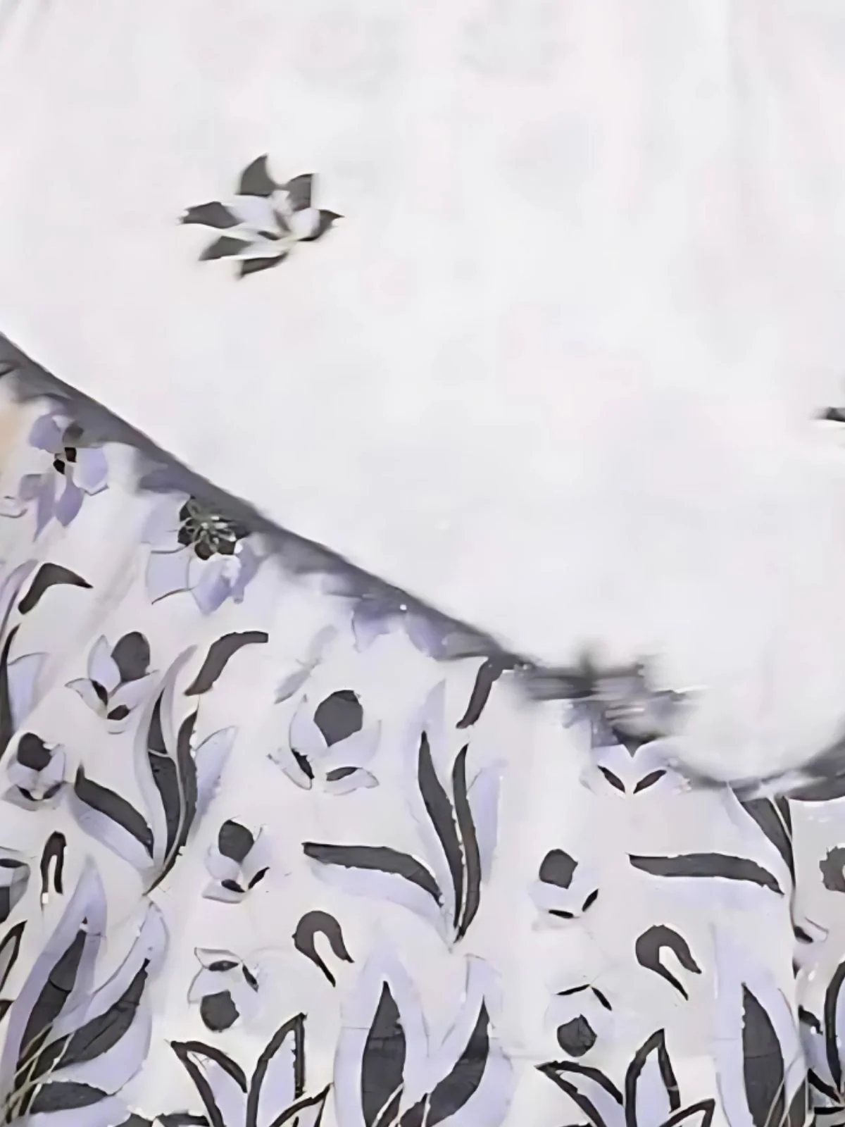 Odette White Georgette Embroidered Semi-Stitched Lehenga For Women - Image 5