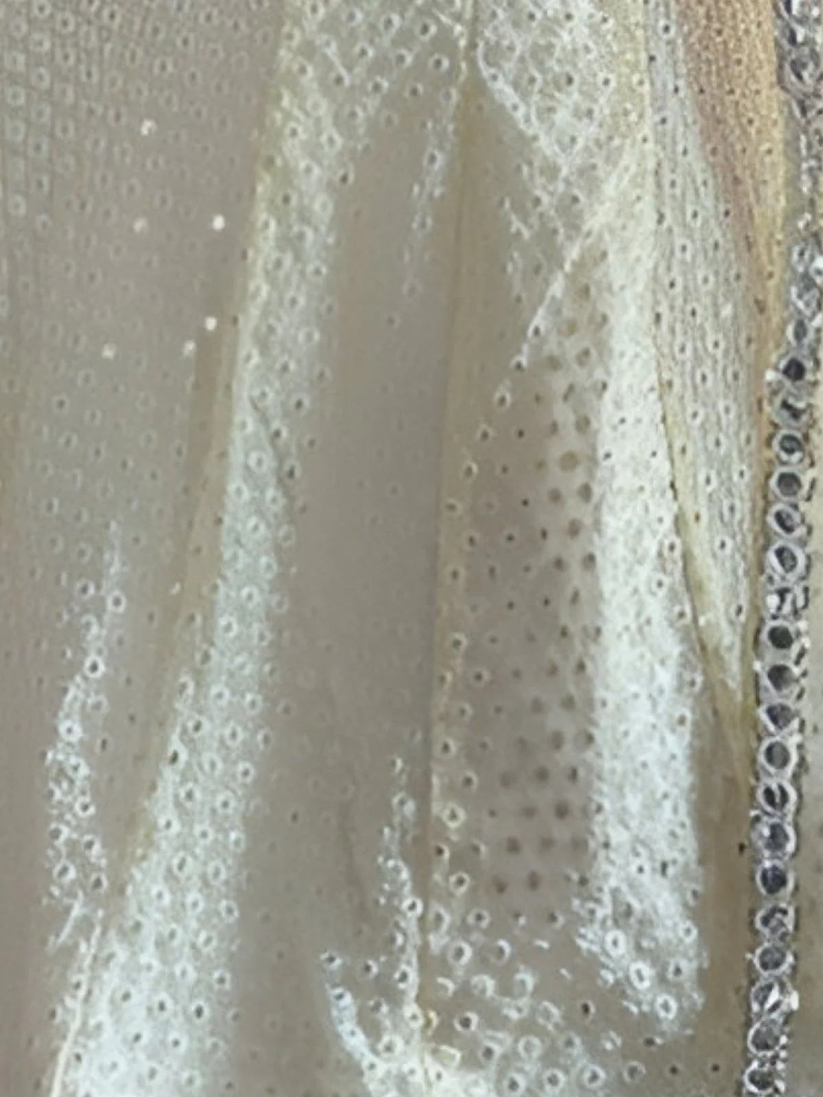 Odette White Georgette Mirror Work Semi-Stitched lehenga For Women - Image 5