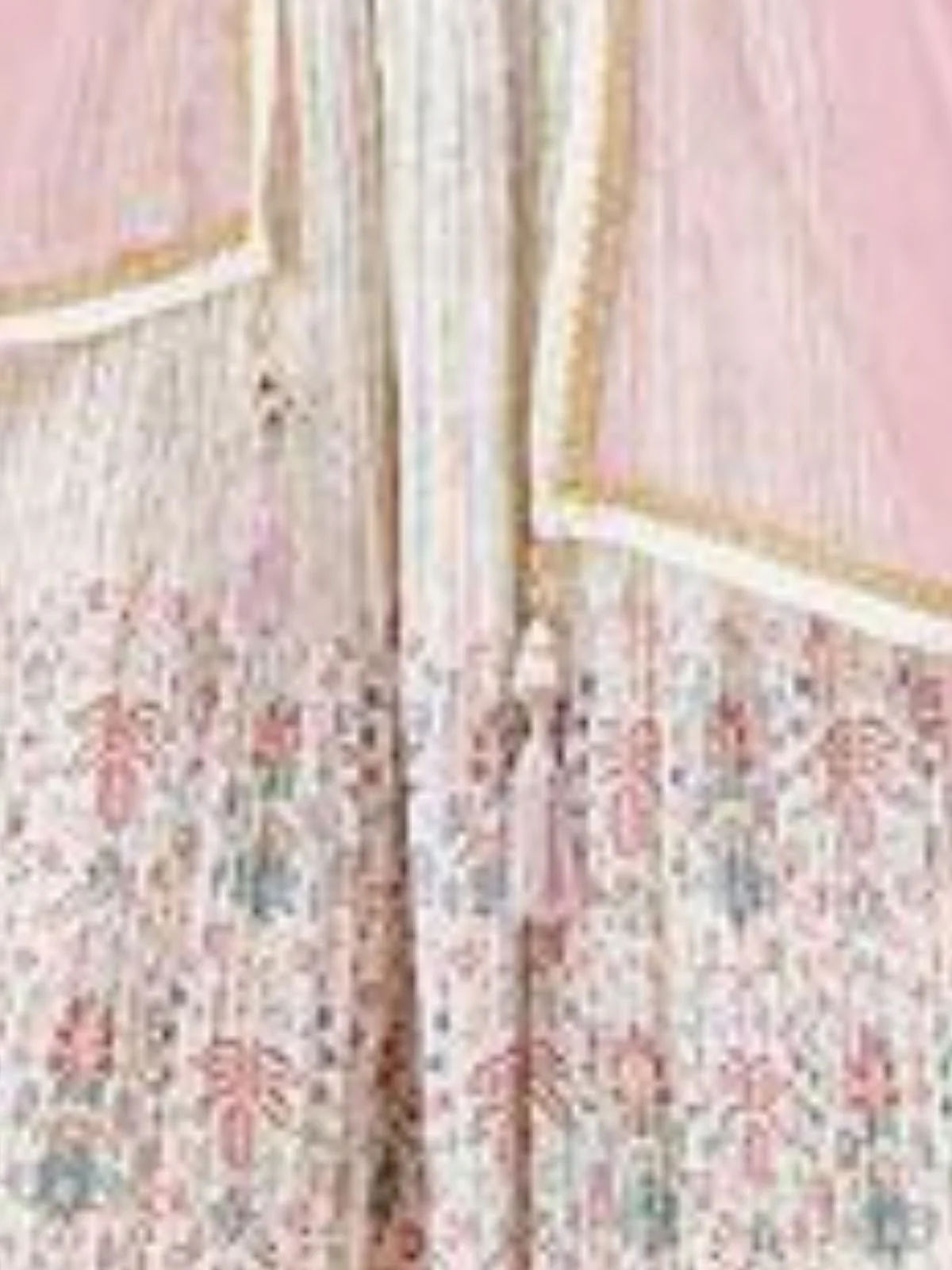 Odette White Georgette Printed Semi Stitched Lehenga For Women - Image 6
