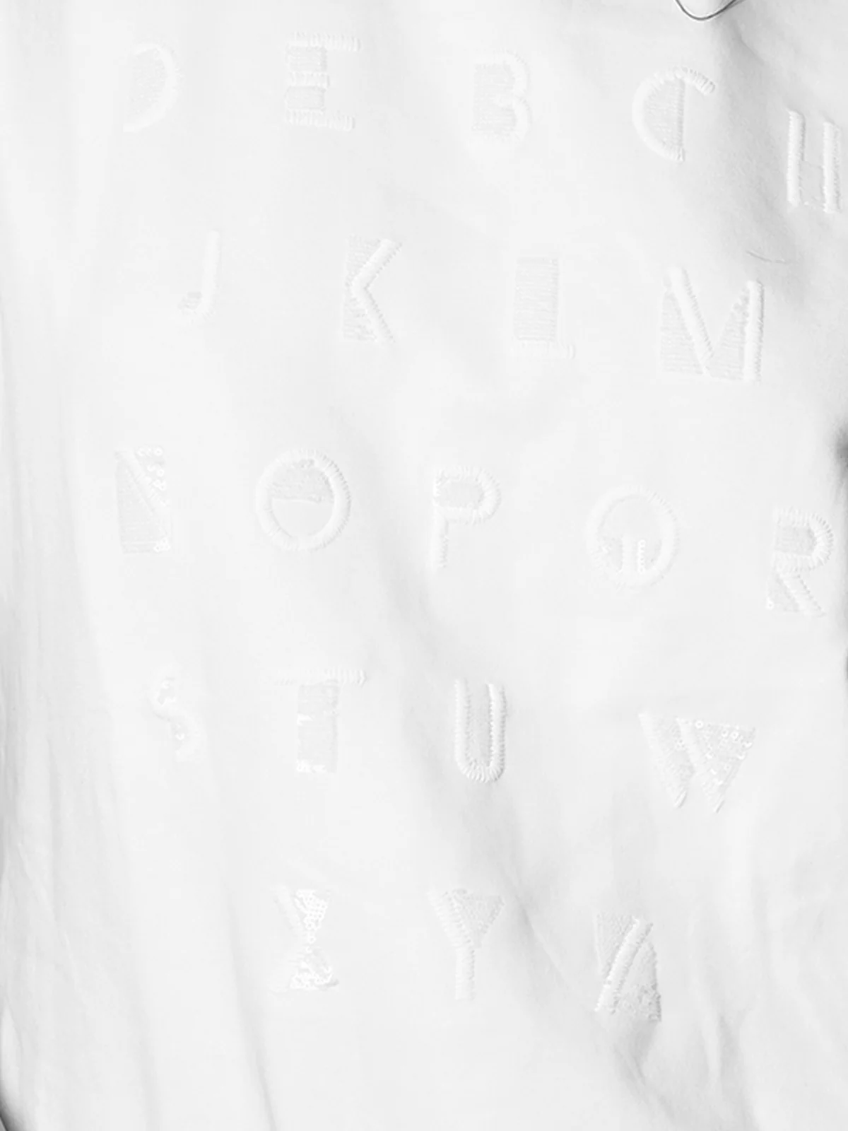 Odette White Jersey Embossed T-Shirt For Women - Image 5