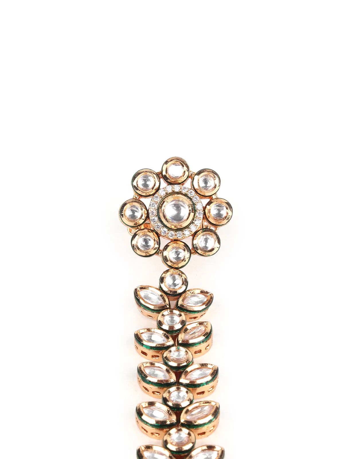 Odette White Kundan Ring Bracelet for Women - Image 5