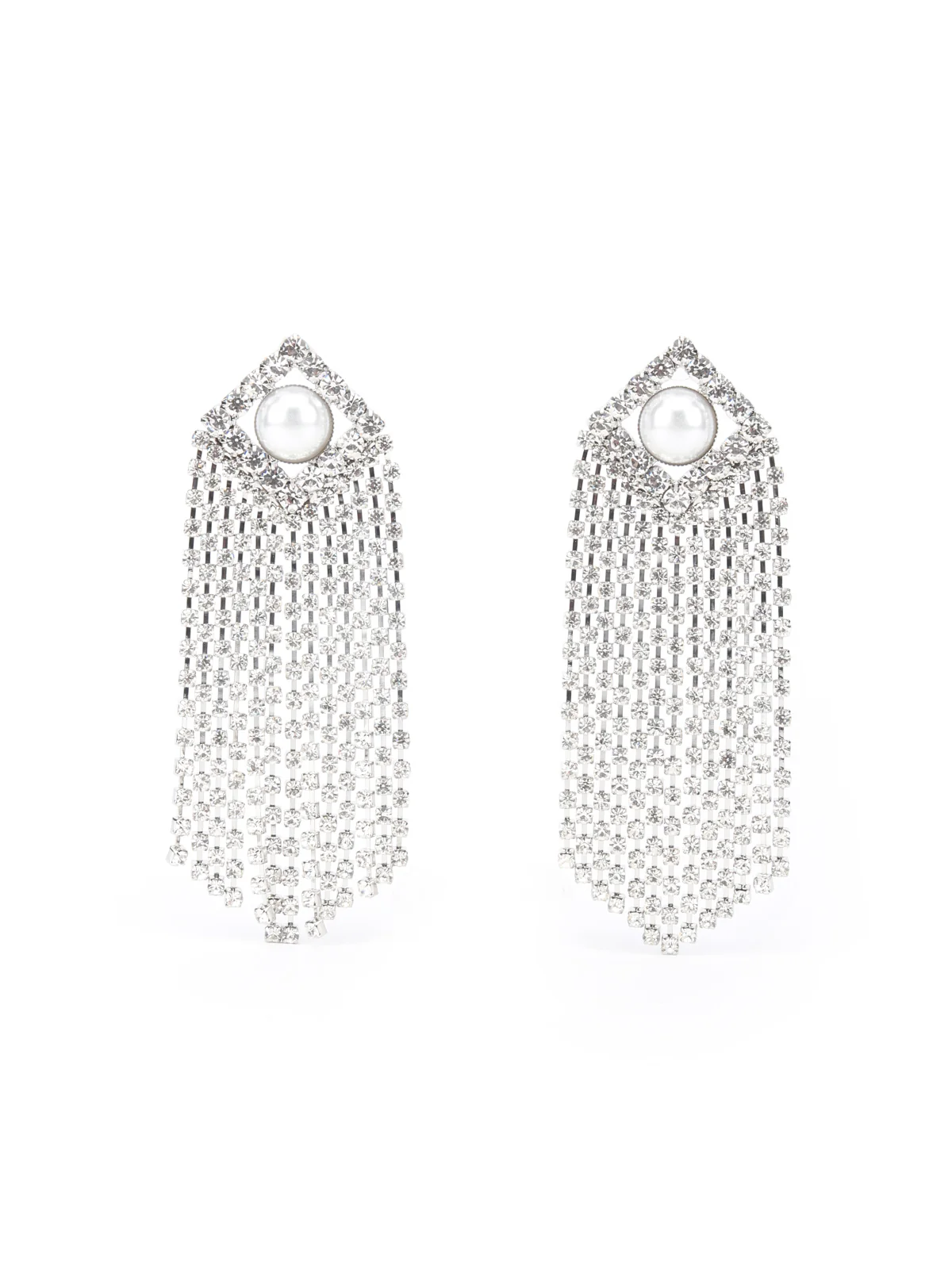 Odette White Long Dangler Earring For Women