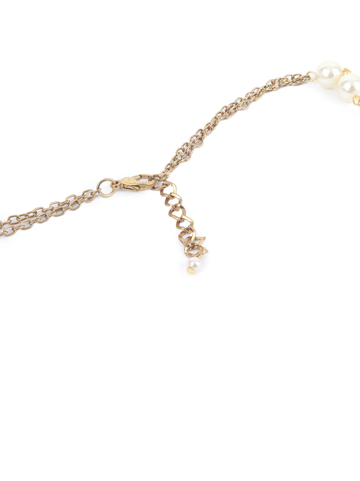 Odette White & Pink Alloy Embellished Jewellery Set For Women - Image 5