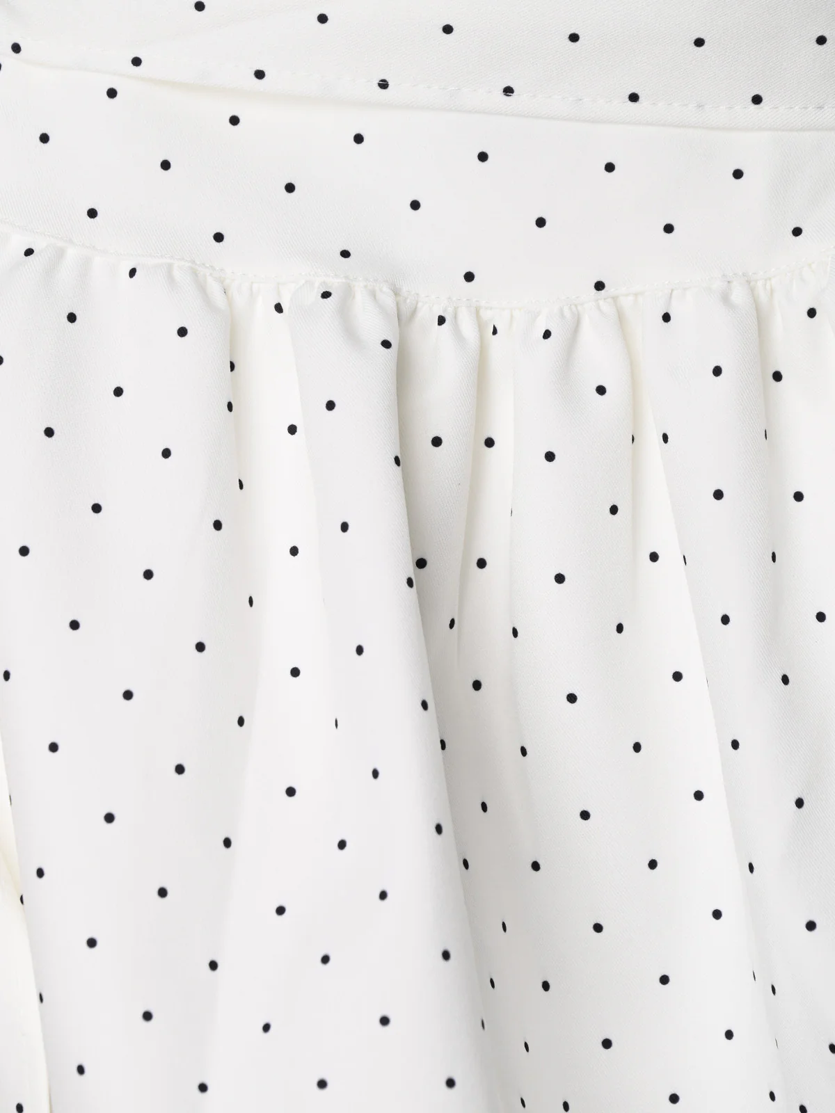Odette White Poly Cotton Polka Dots Skirt For Women - Image 4