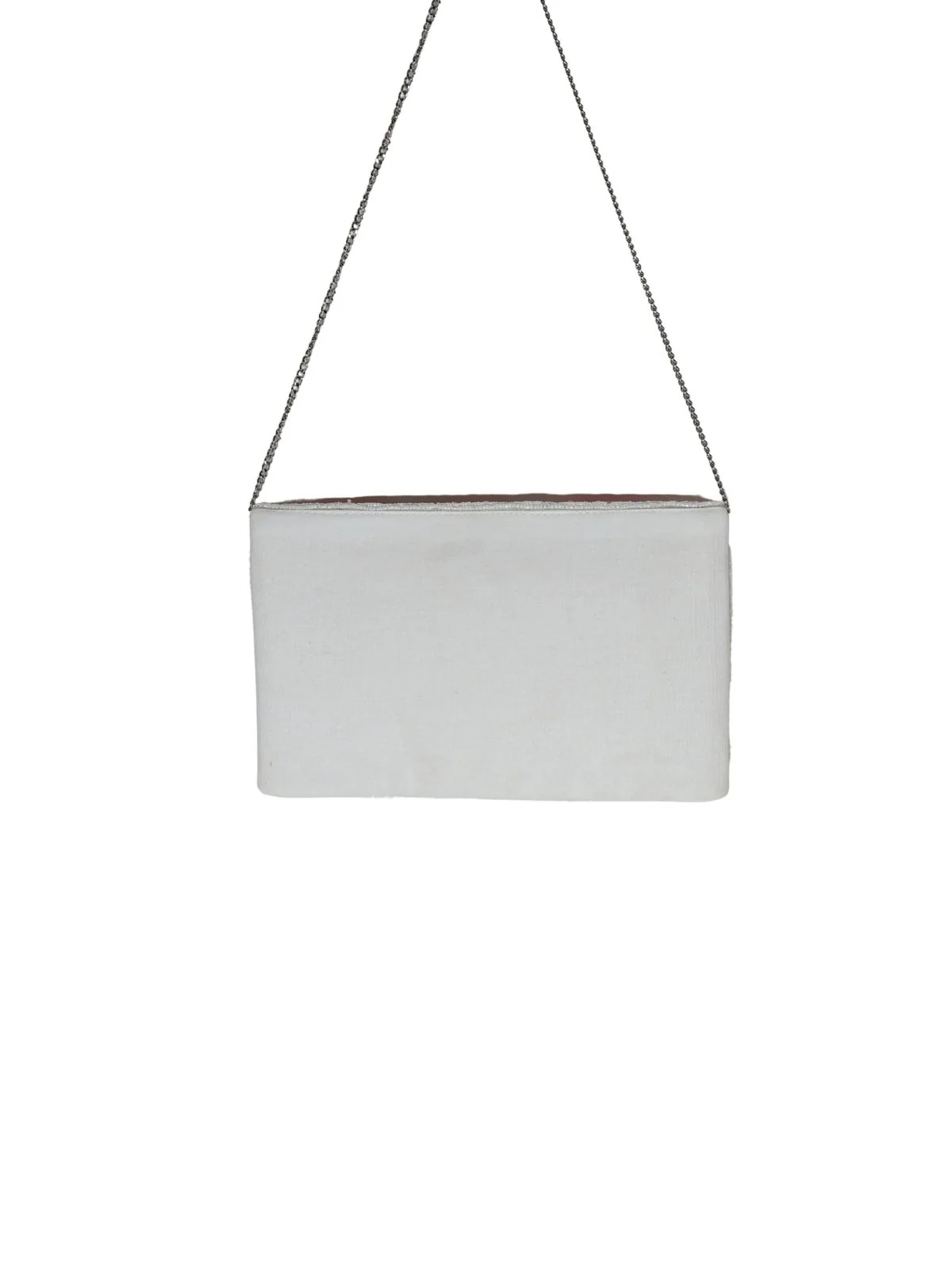 Odette White Polyester Embroidered Clutch For Women - Image 4
