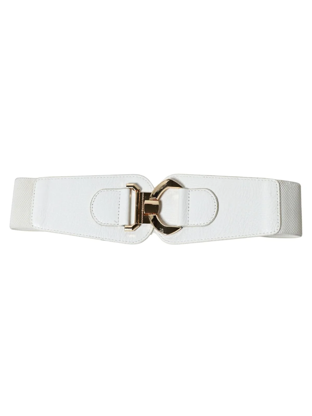 Odette White PU Metallic Design Belt For Women - Image 5