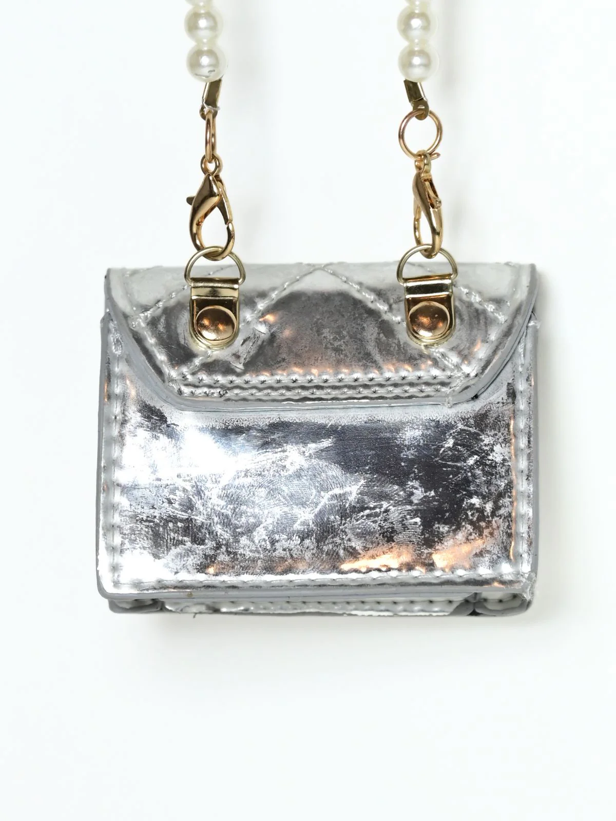 Odette White PU Pearl Belt Bag For Women - Image 3