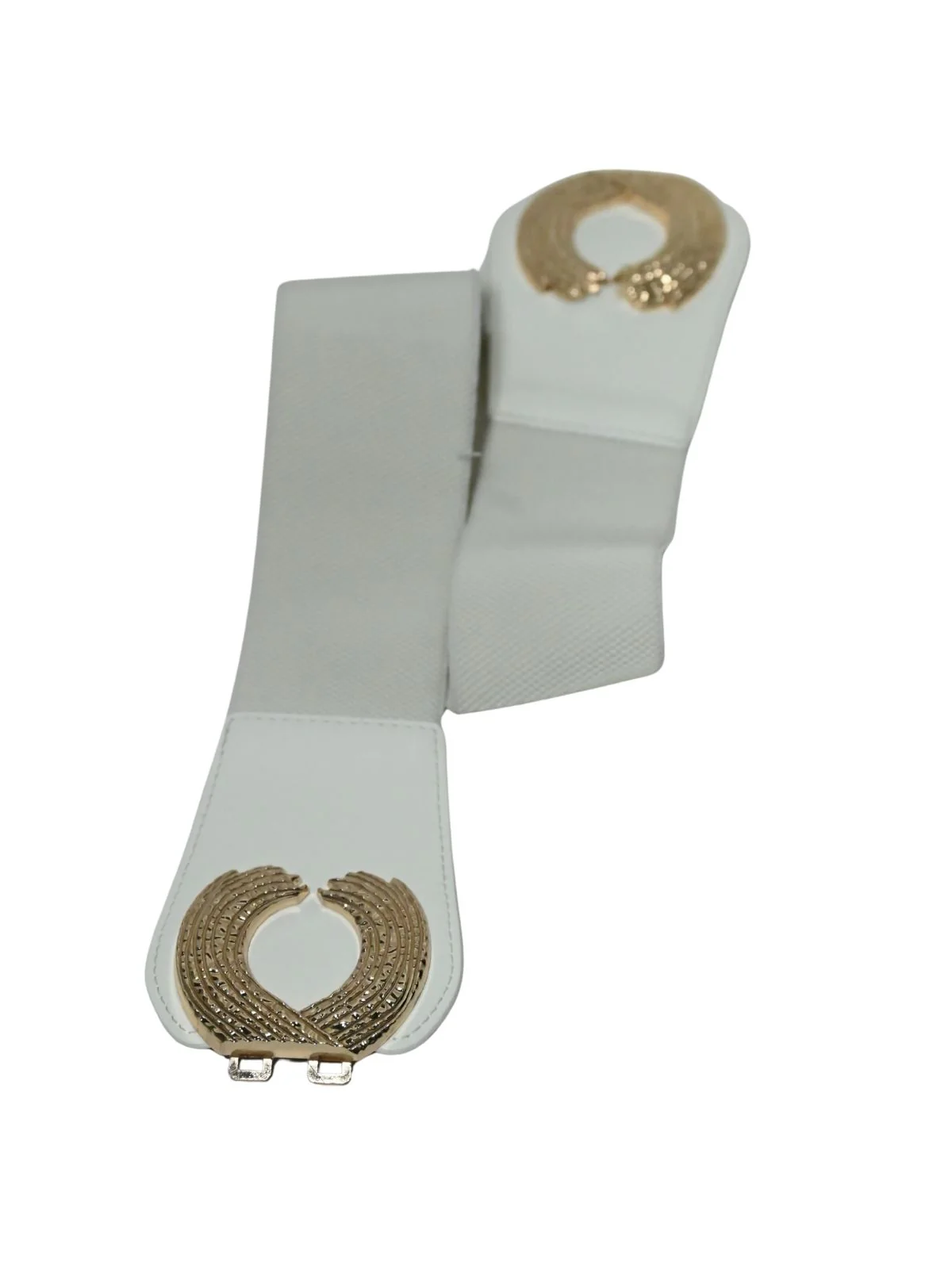 Odette White PU Solid Belt For Women - Image 7