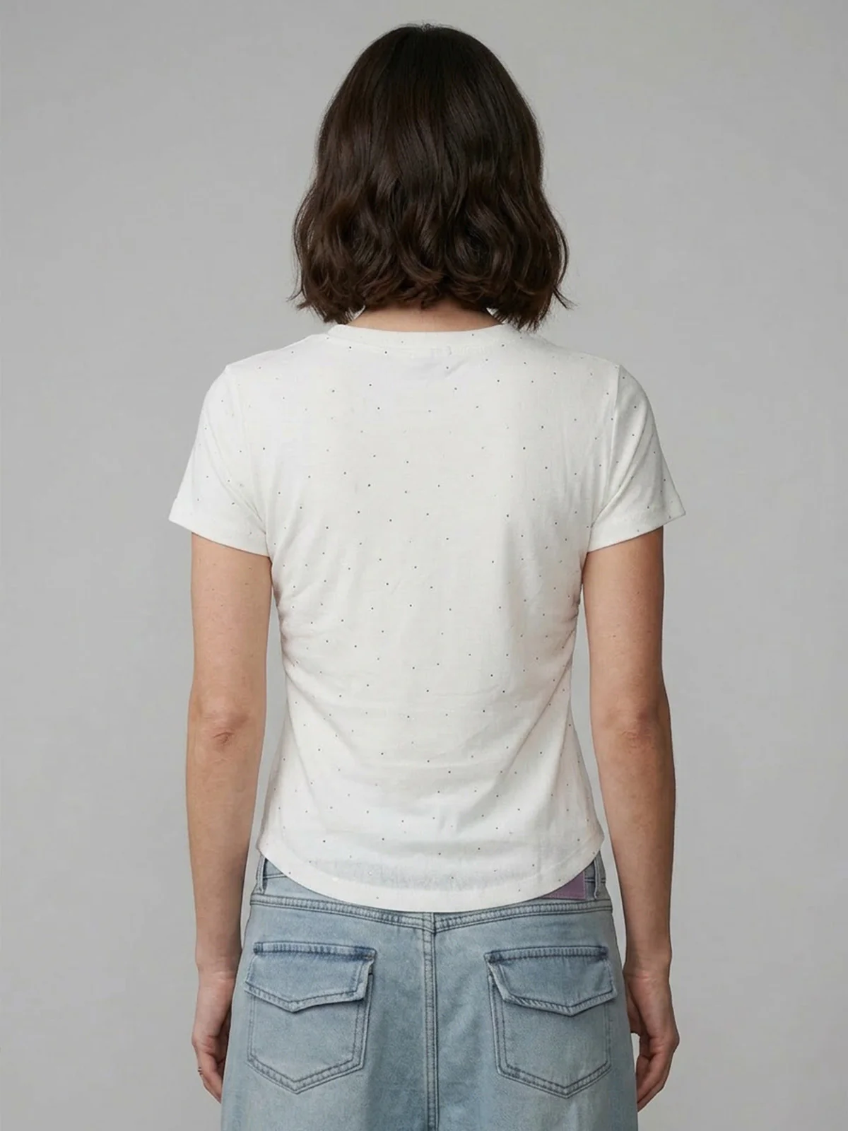 Odette White Soft Net Top For Women - Image 3