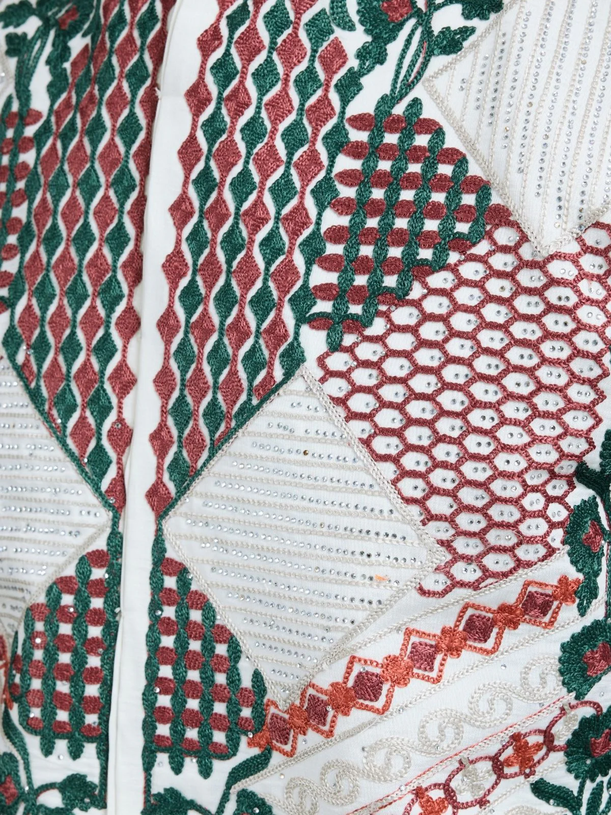 Odette White Viscose Silk Embroidered Stitched Kurta For Men - Image 6