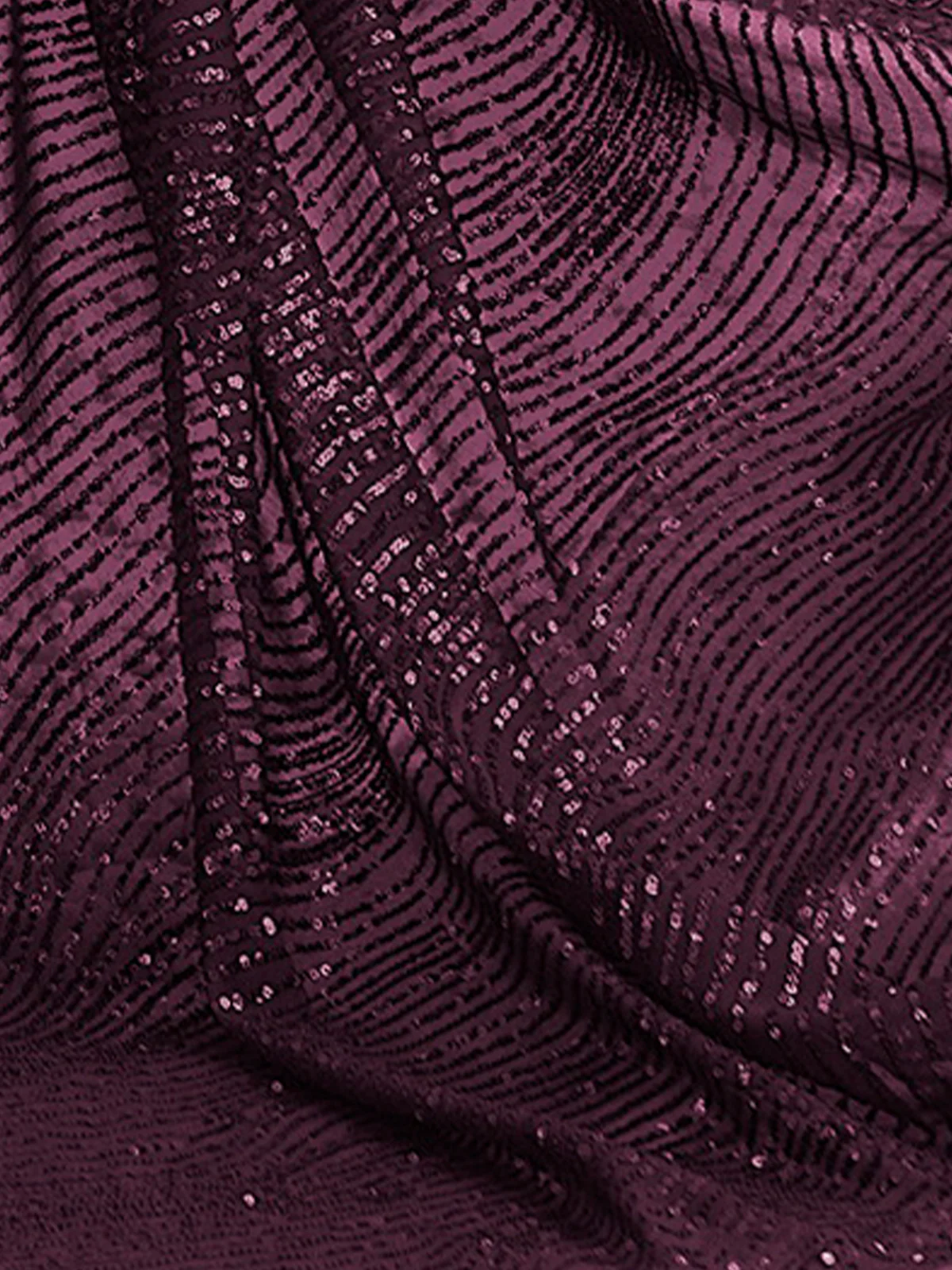 Odette Wine Georgette Embellished Saree With Unstitched Blouse For Women - Image 3