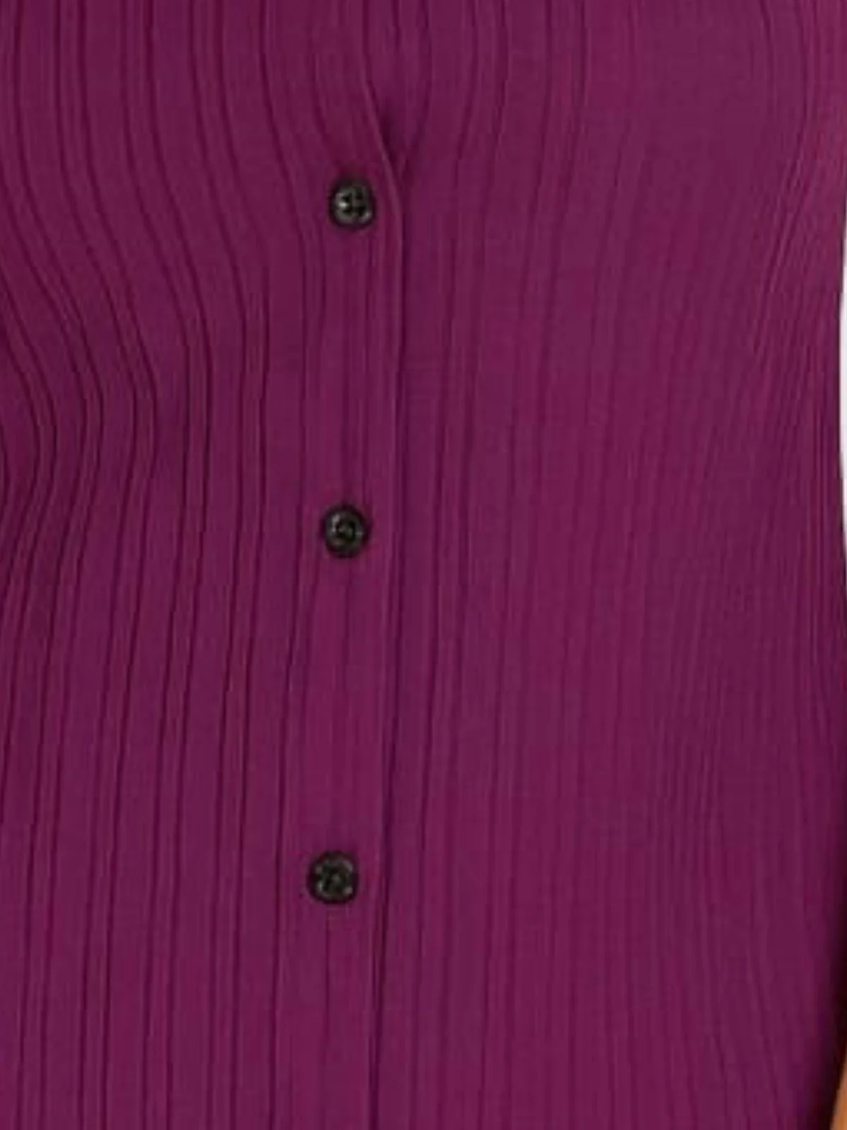 Odette Wine Poly Cotton Solid Shirt For Women - Image 4