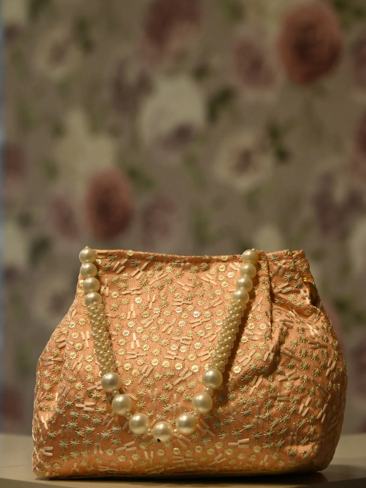 Odette Women Awe-Worthy Light Peach Batua - Image 6
