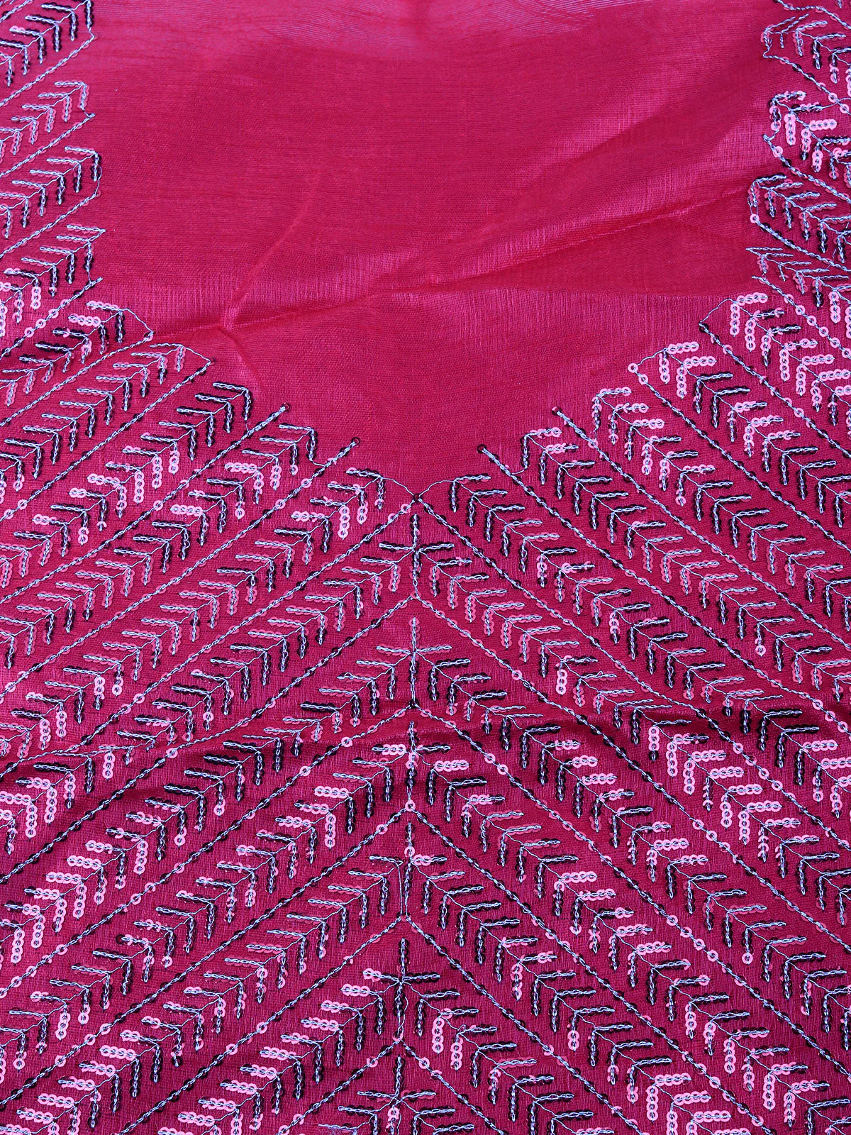 Odette Women Pink Sequence Semi Stitched Lehenga With Unstitched Blouse - Image 3