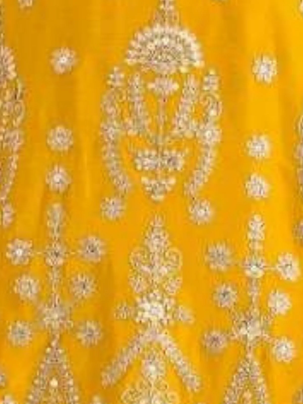 Odette Yellow Chinon Embellished Semi Stitched Kurta Set For Women - Image 3