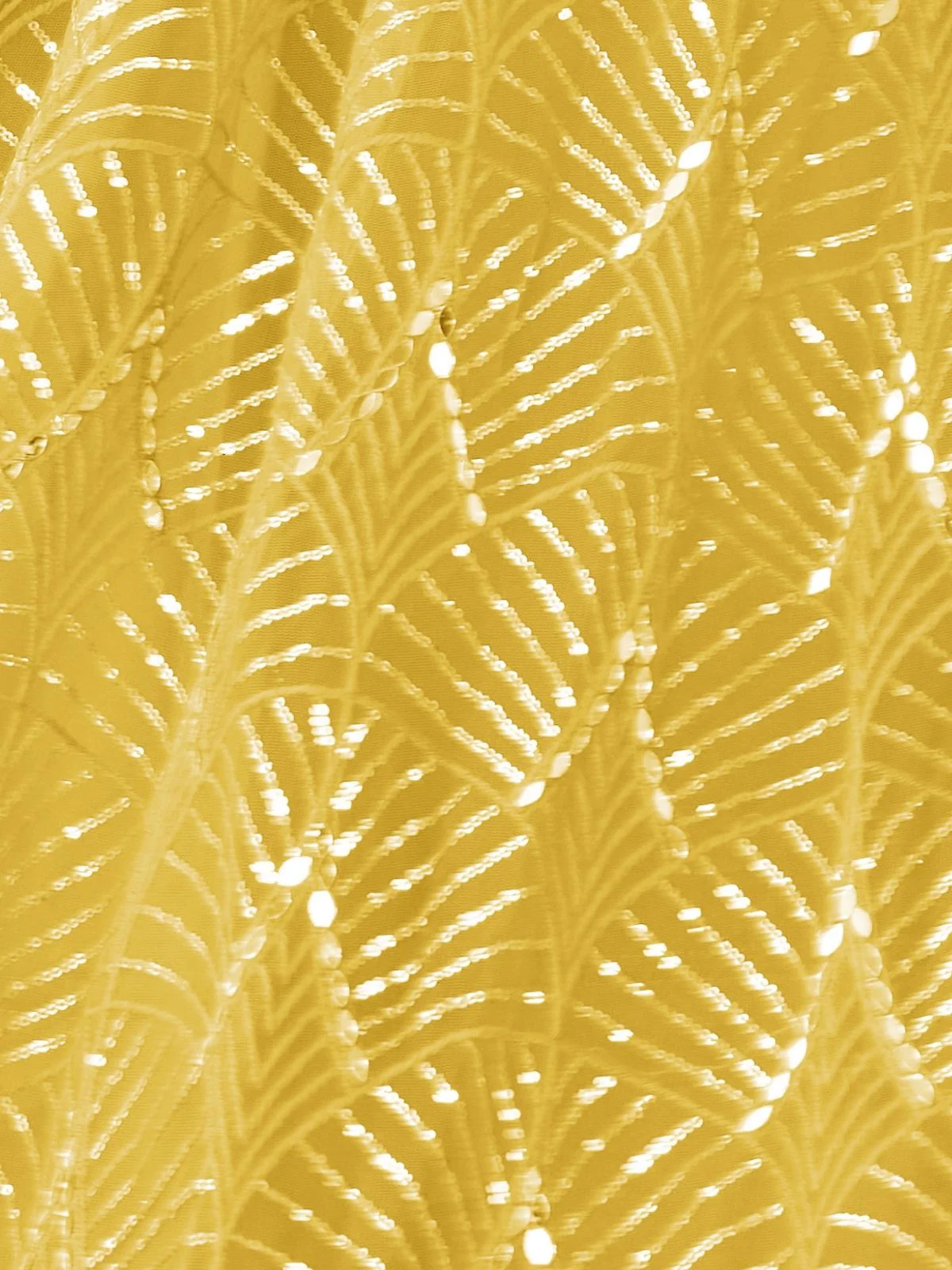 Odette Yellow Net Embroidered Semi Stitched Lehenga For Women - Image 5