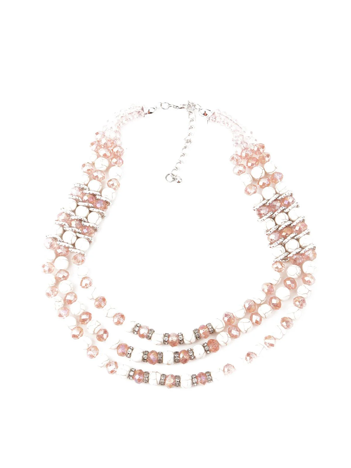 Odette Women Off-White-Pink Classic Necklace - Image 3