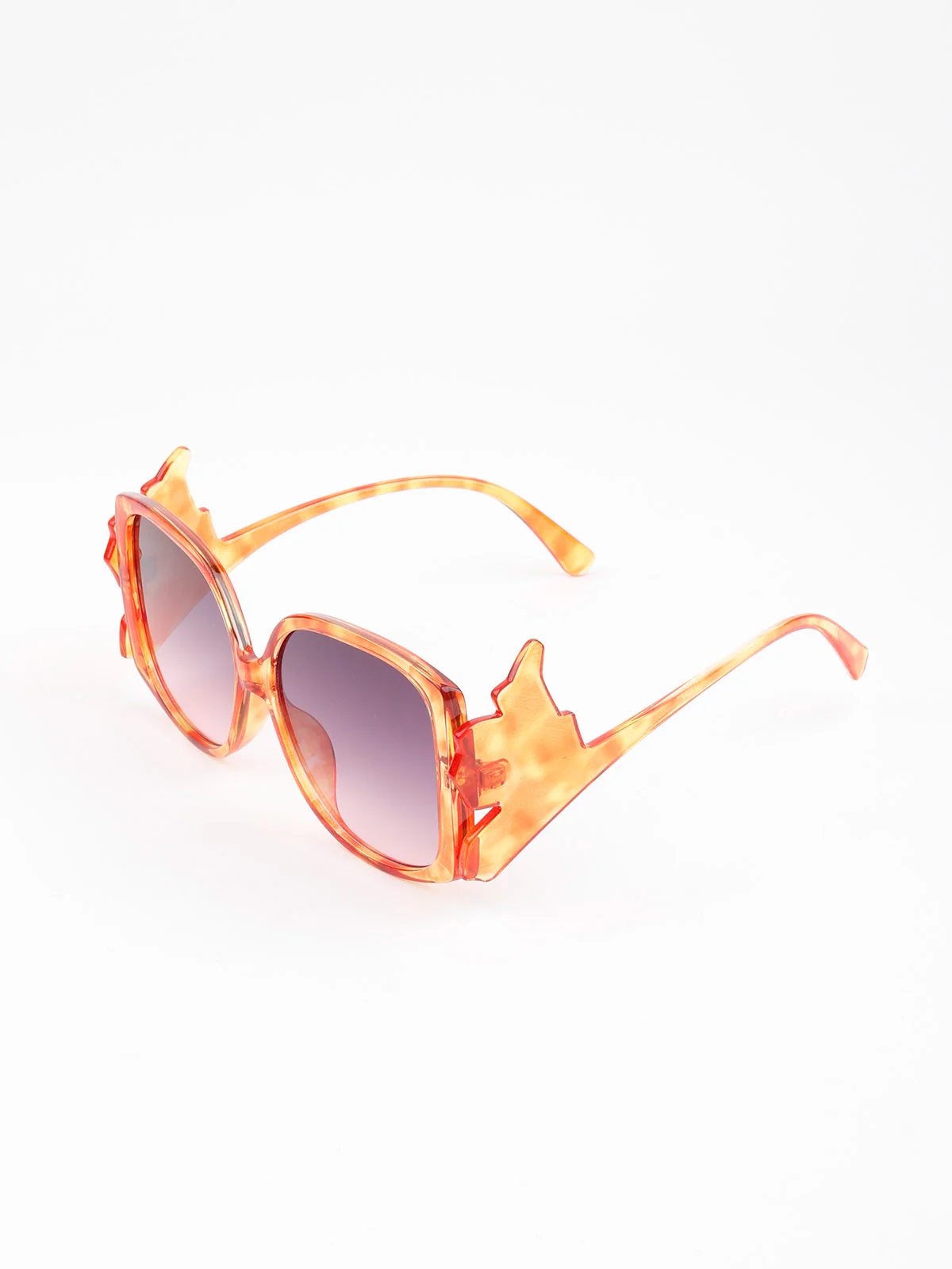 Odette Women Orange And Indigo Oversized Sunglasses - Image 4