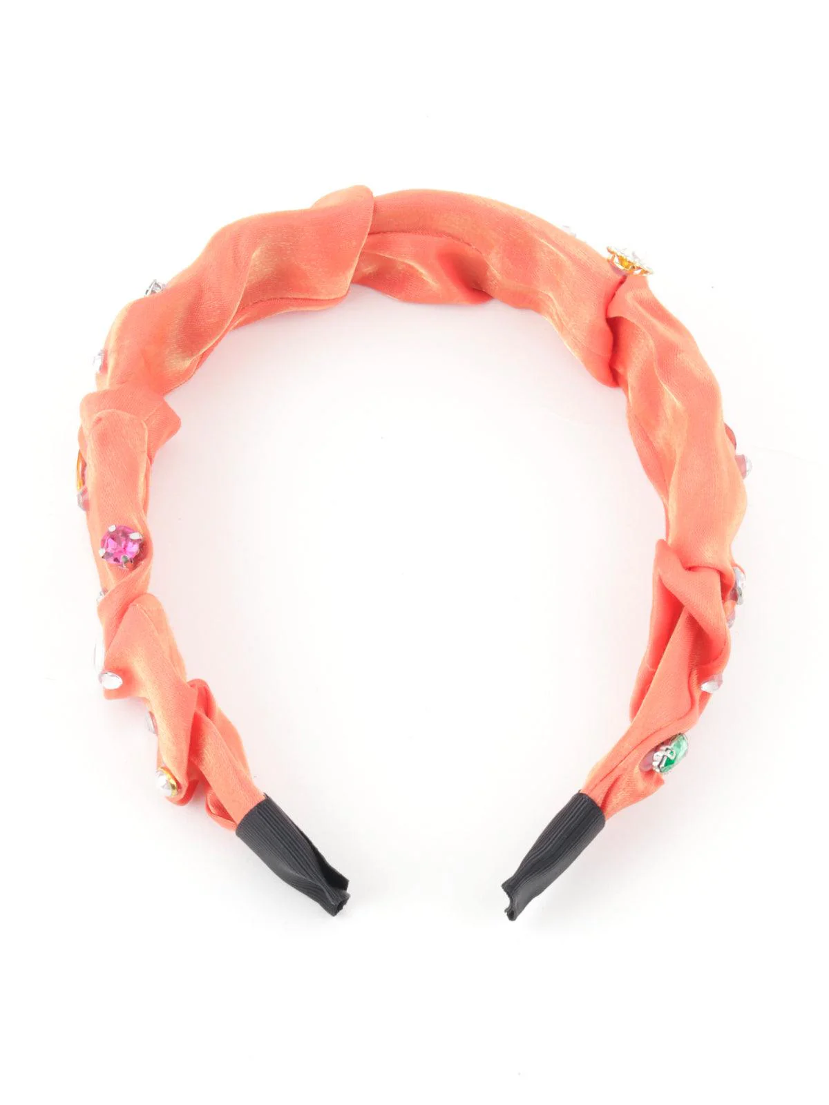 Odette Women Orange Embellished Radiant Hairband - Image 4