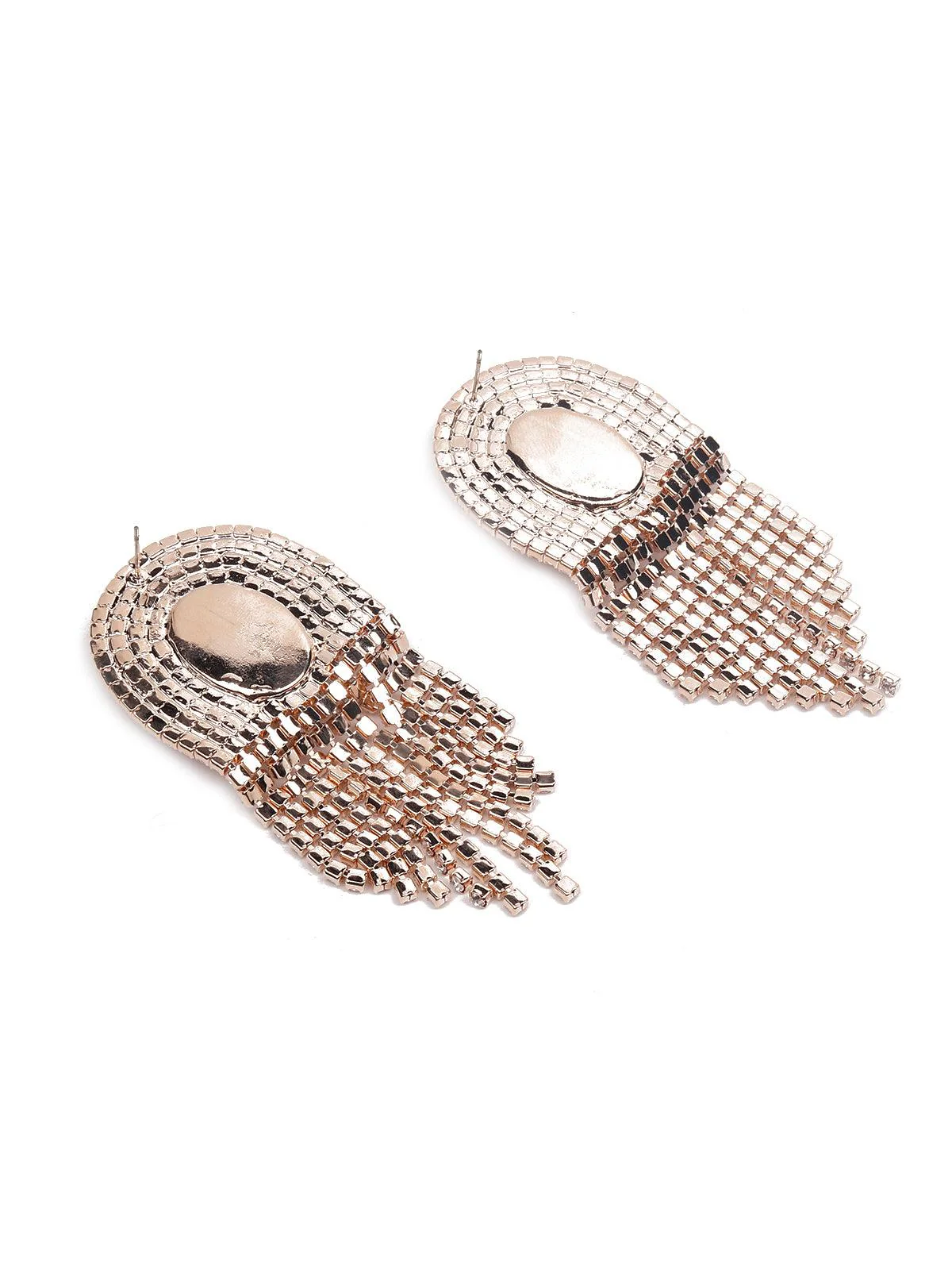 Odette Women Gold -Studded Tassel Earrings - Image 6