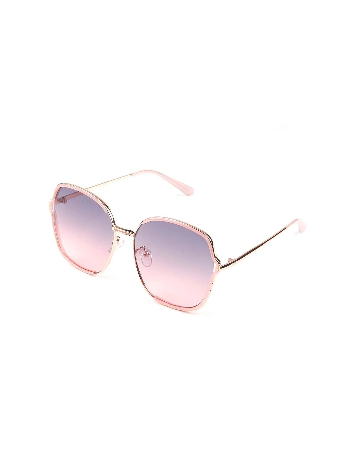 Odette Women Gorgeous Pink-Tinted Oversized Sunglasses - Image 4