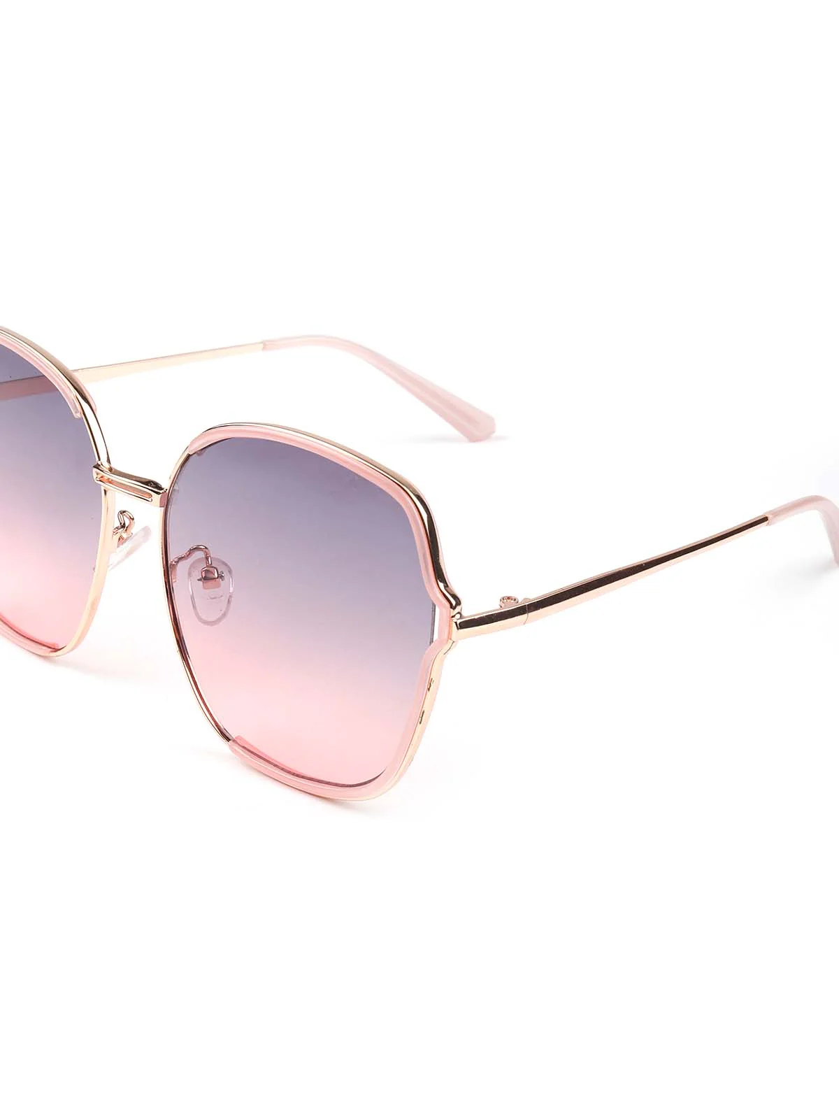Odette Women Gorgeous Pink-Tinted Oversized Sunglasses - Image 8