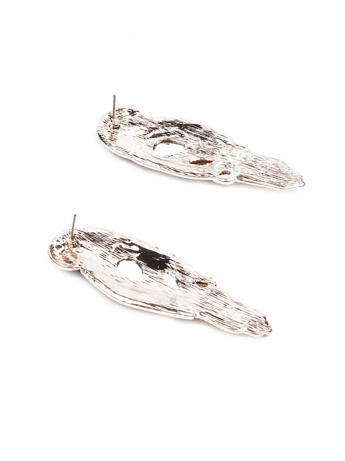 Odette Women Multicolour Beaded Metal Statement Earrings - Image 6