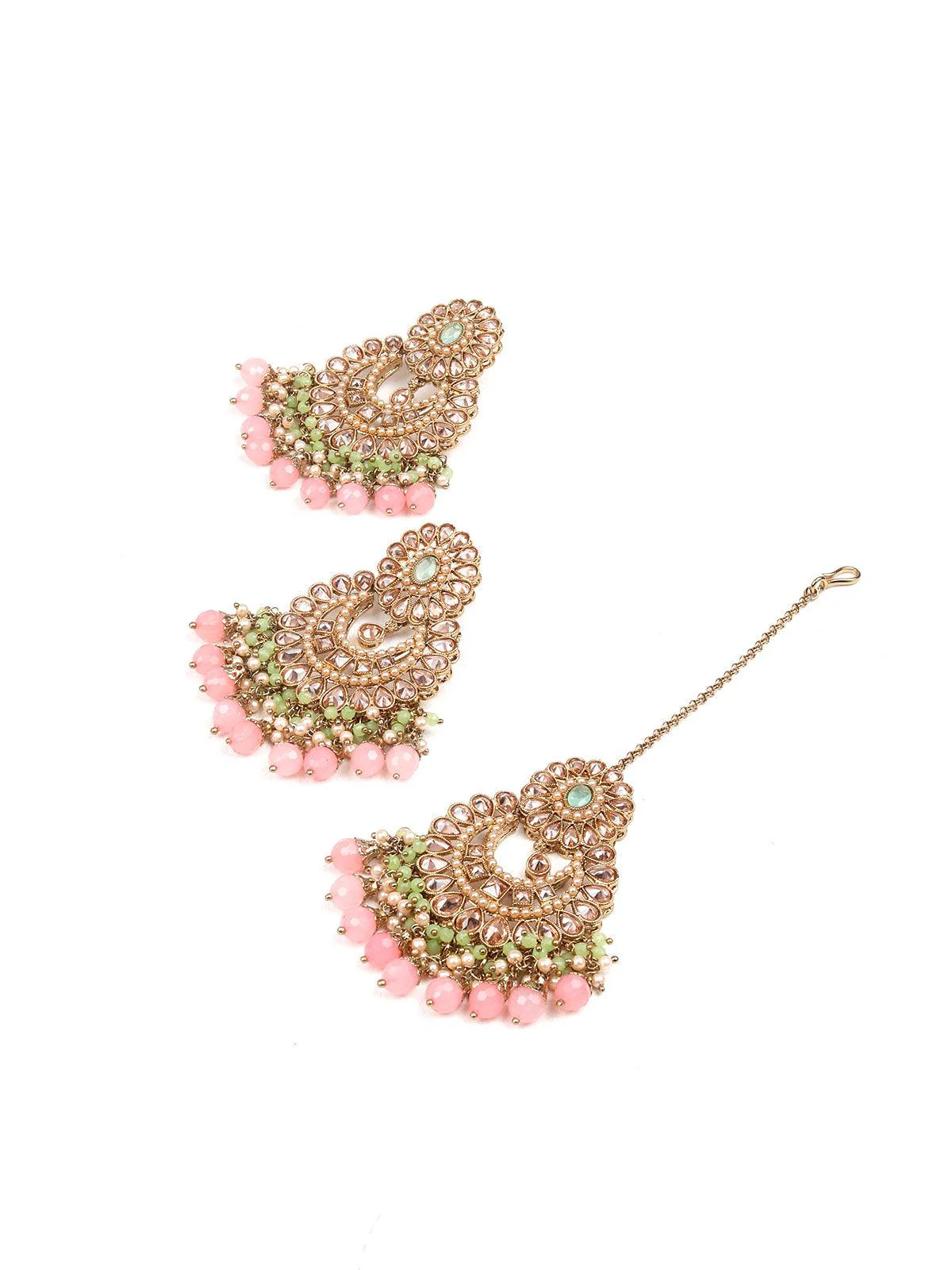 Odette Pastel Colour Stunning Fully Embellished Necklace For Women - Image 5