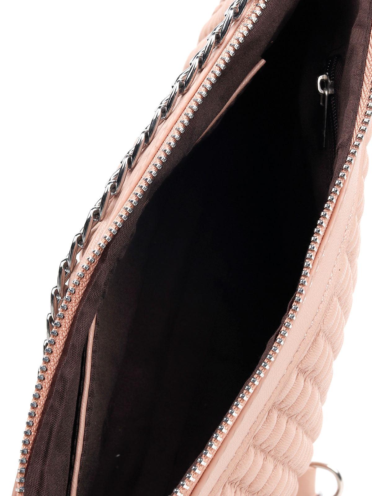 Odette Women Peach Metal Sling Bag - Image 6
