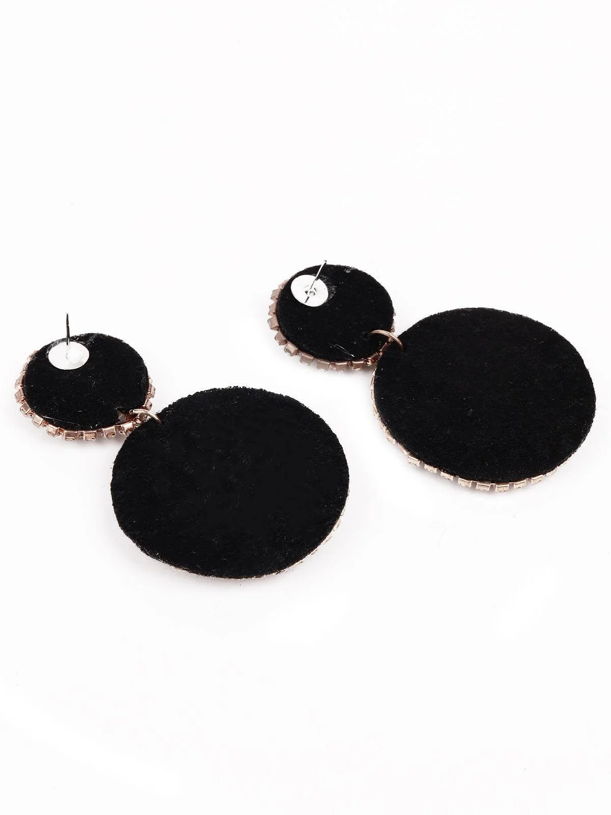 Odette Women Peach Faux Beaded Rounded Statement Earrings - Image 6