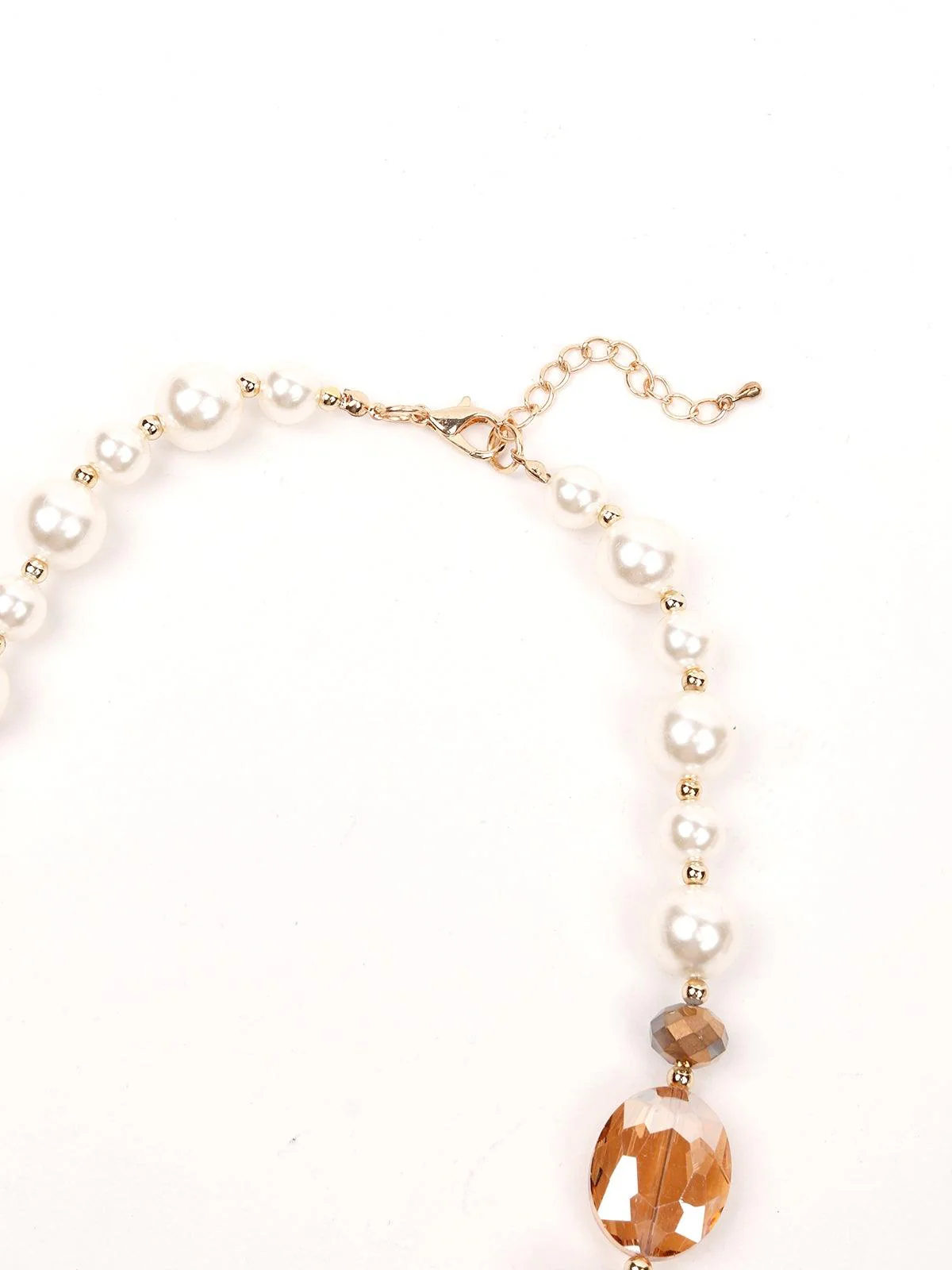 Odette Women Peach Metal Necklace - Image 5