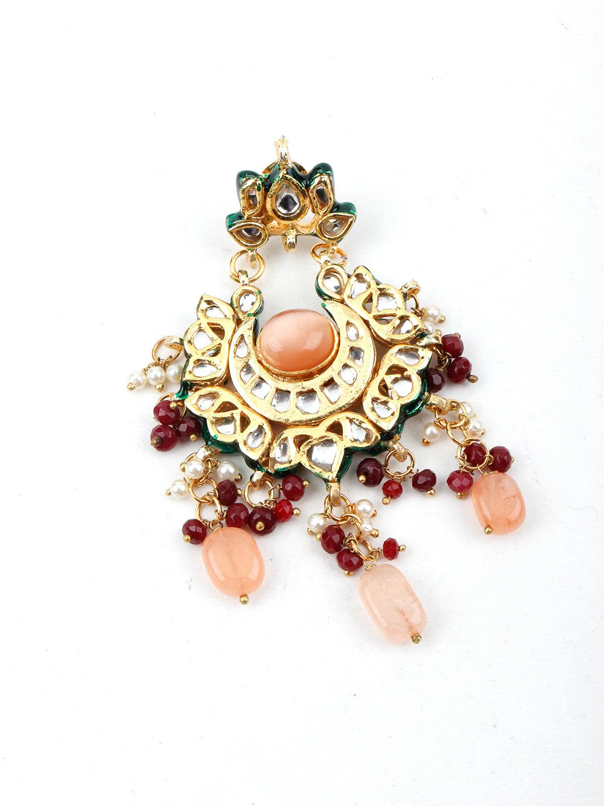 Odette Women Peach Mani Cultured Choker Set - Image 5