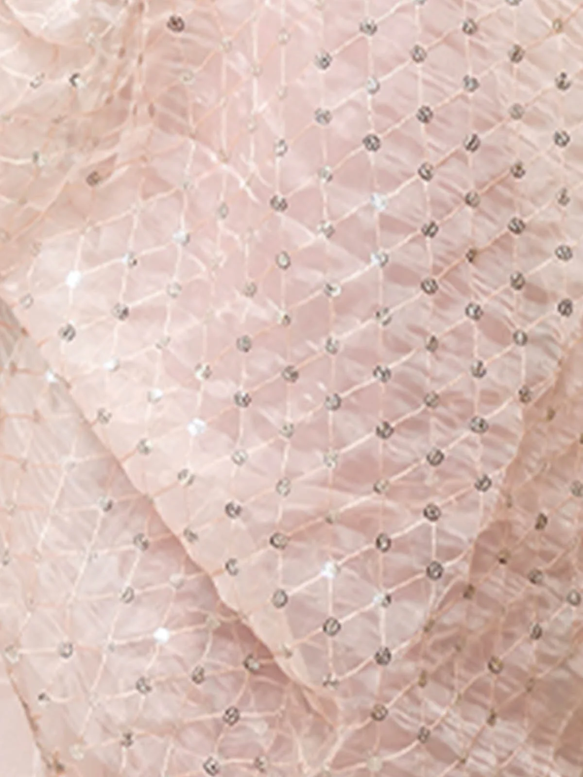 Odette Women Peach Organza Embellished Saree With Stitched Blouse - Image 7